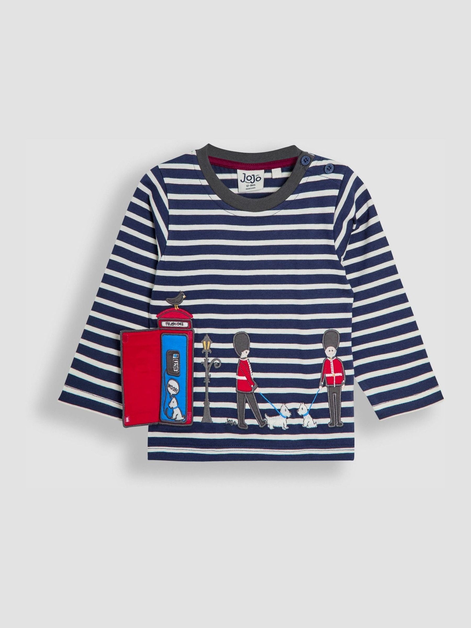 Navy Blue London Guard Appliqué Border Top (F96751) | $29 - $34