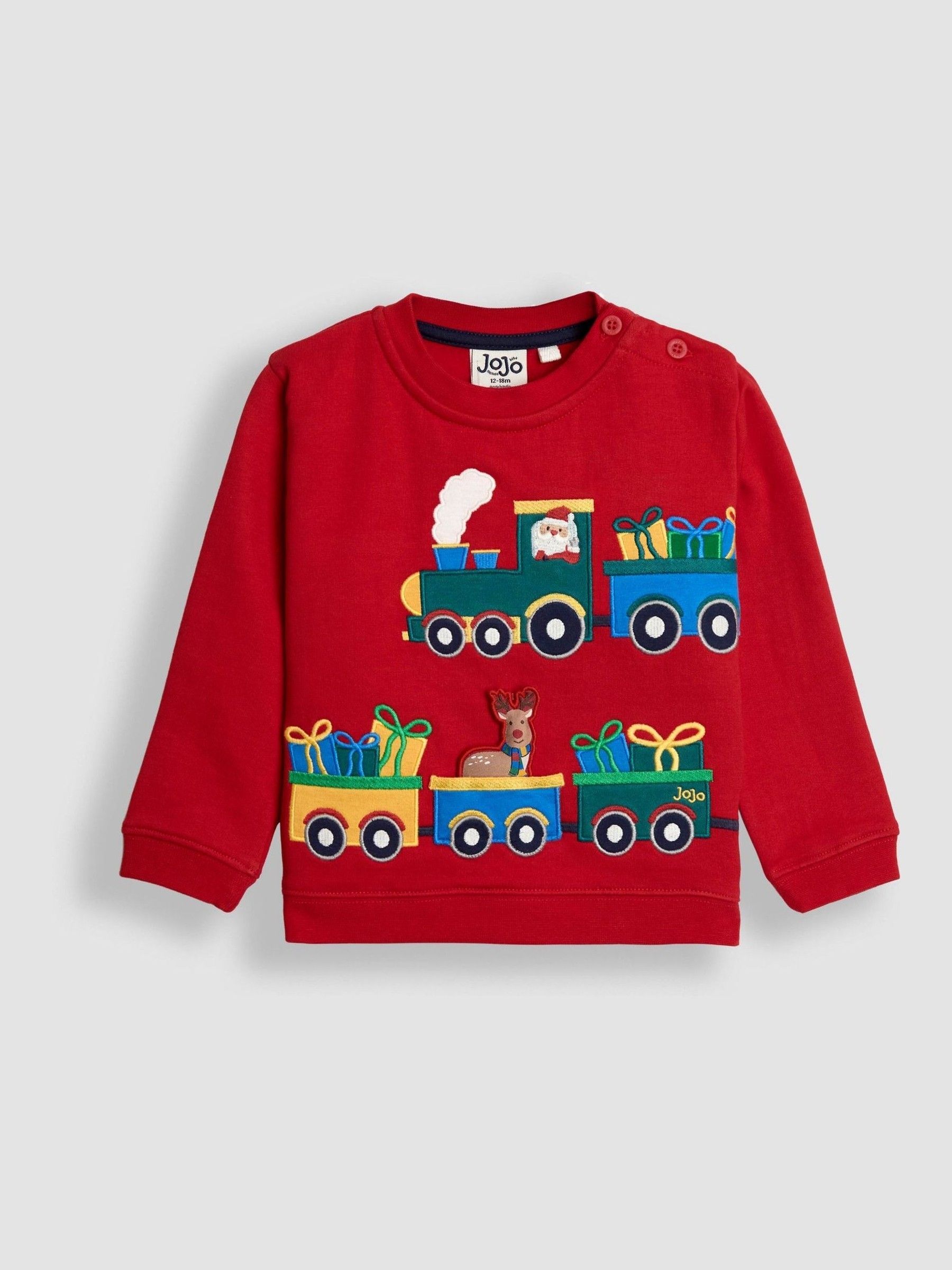 Red Christmas Train Appliqué Sweatshirt (F96757) | $43 - $48