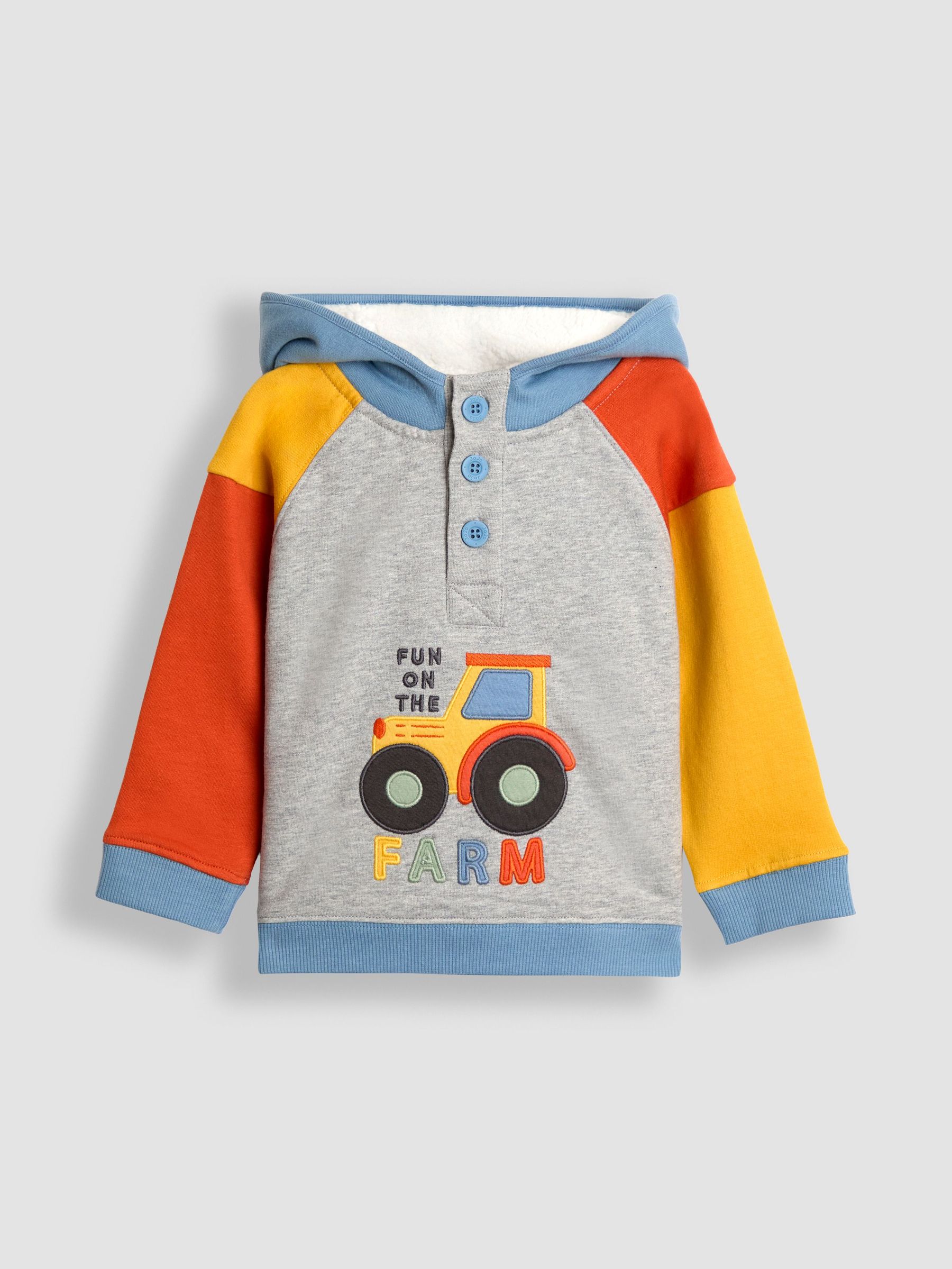 Grey Appliqué Hooded Sweatshirt (F96776) | $43 - $48