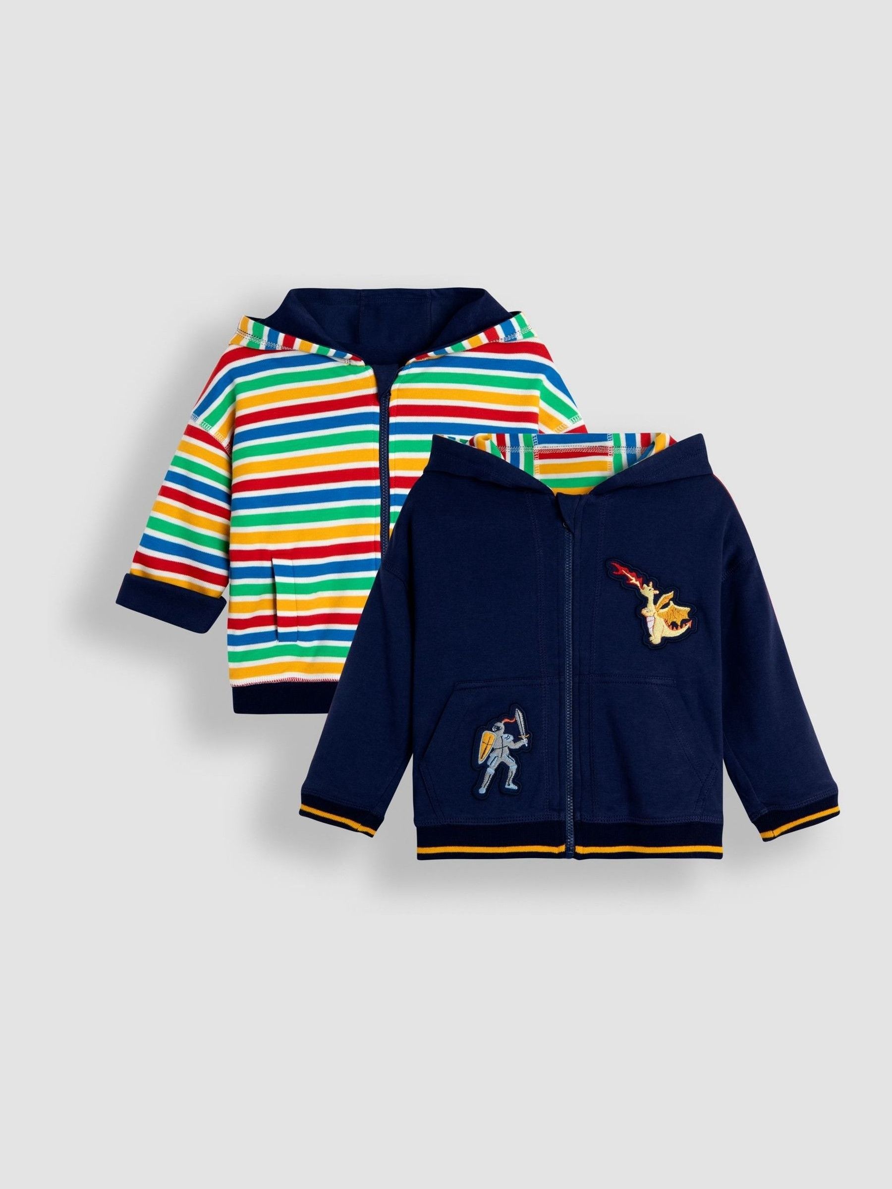 Navy Blue Dragon Appliqué Hoodie (F96781) | $46 - $51