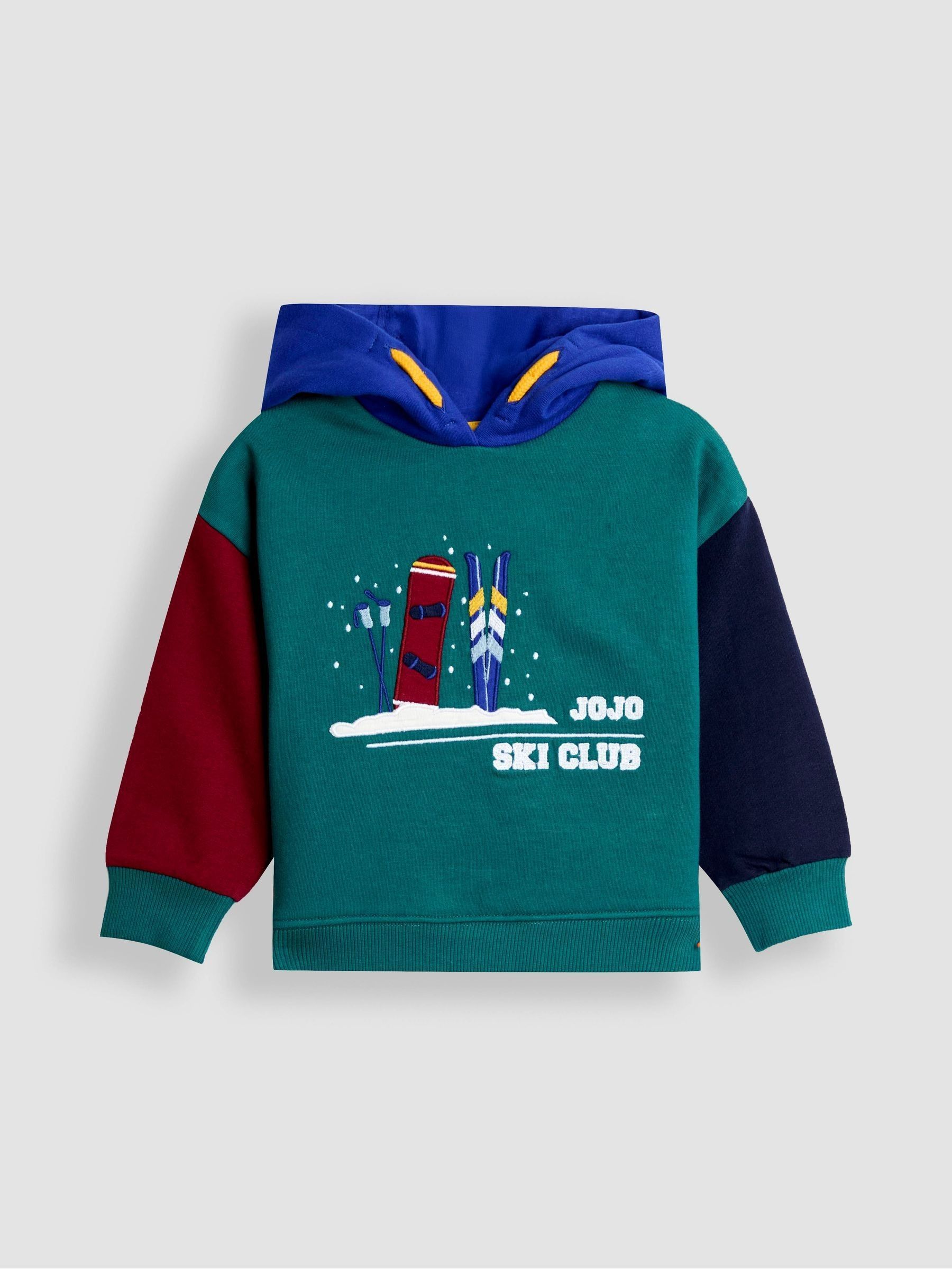 Khaki Green Ski Raglan Hooded Sweatshirt (F96799) | $45 - $50