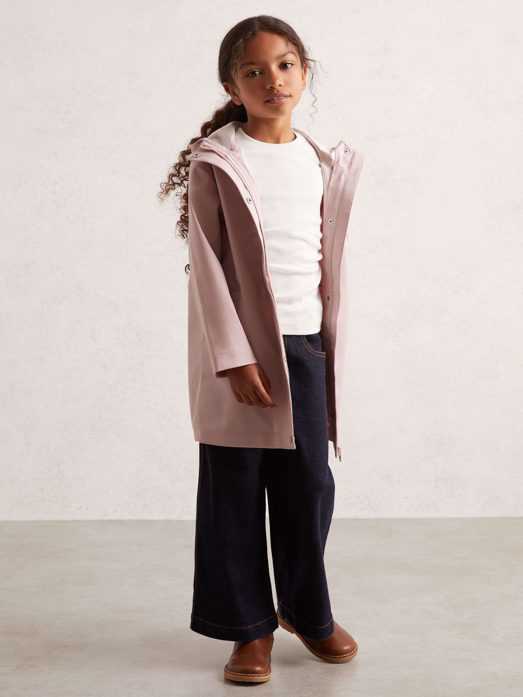 Hooded Rain Jacket in Pink (F97655) | € 95