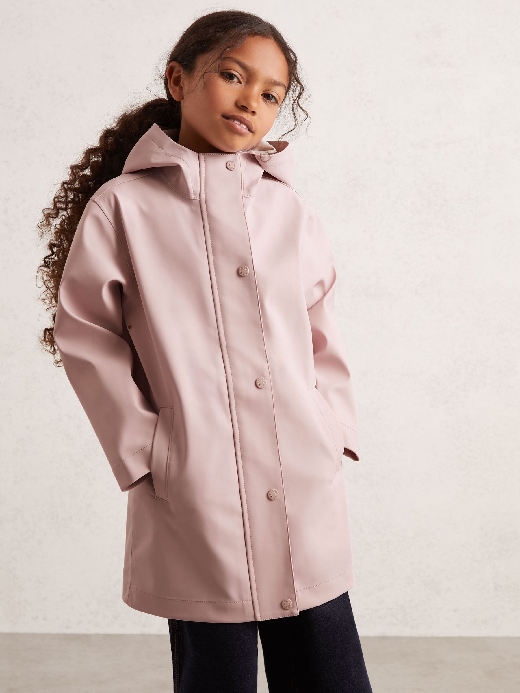 9-13 yrs Hooded Rain Jacket in Pink (F97670) | 450 QAR