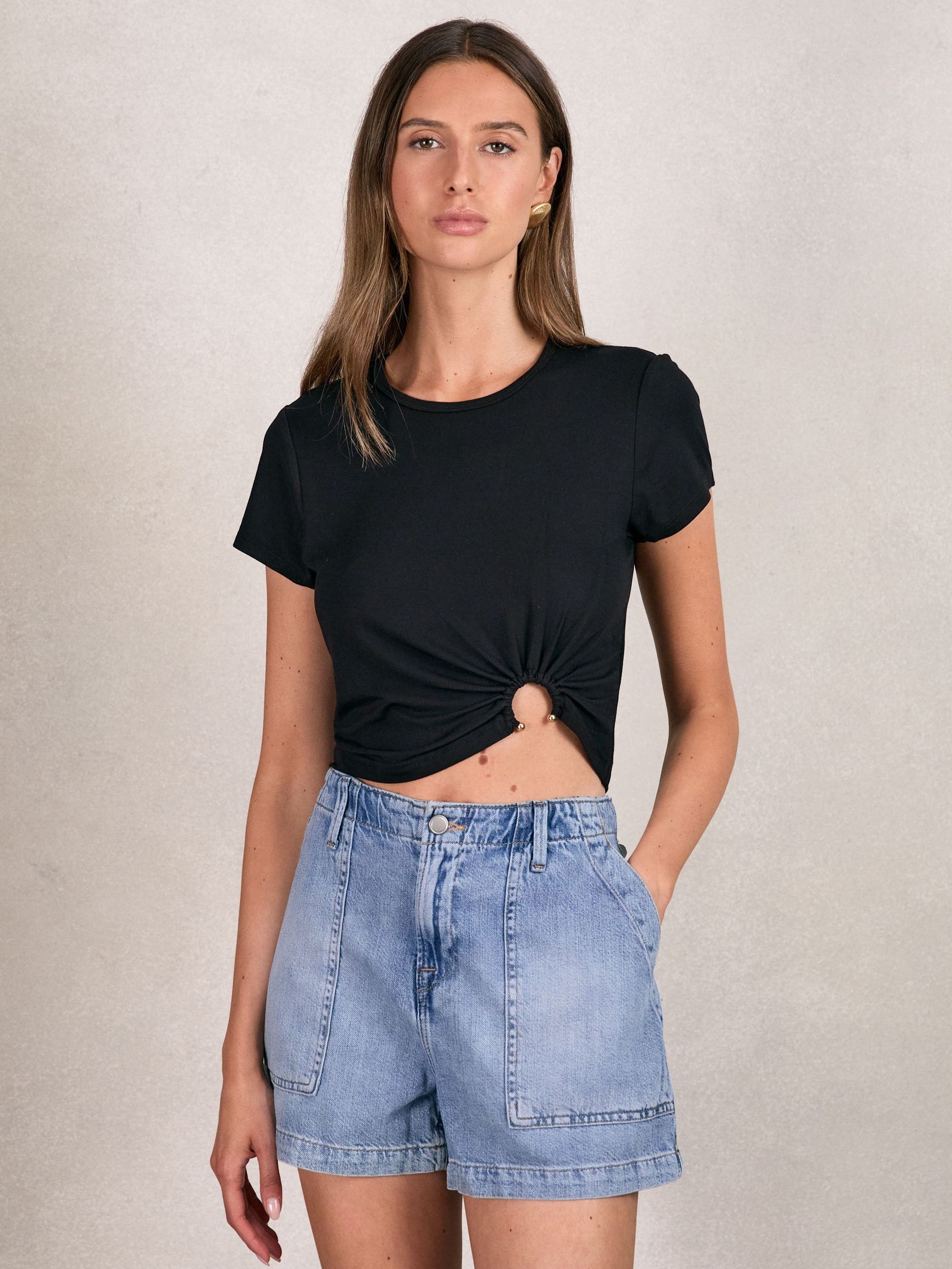 Stretch Jersey Top in Black (F97705) | €63
