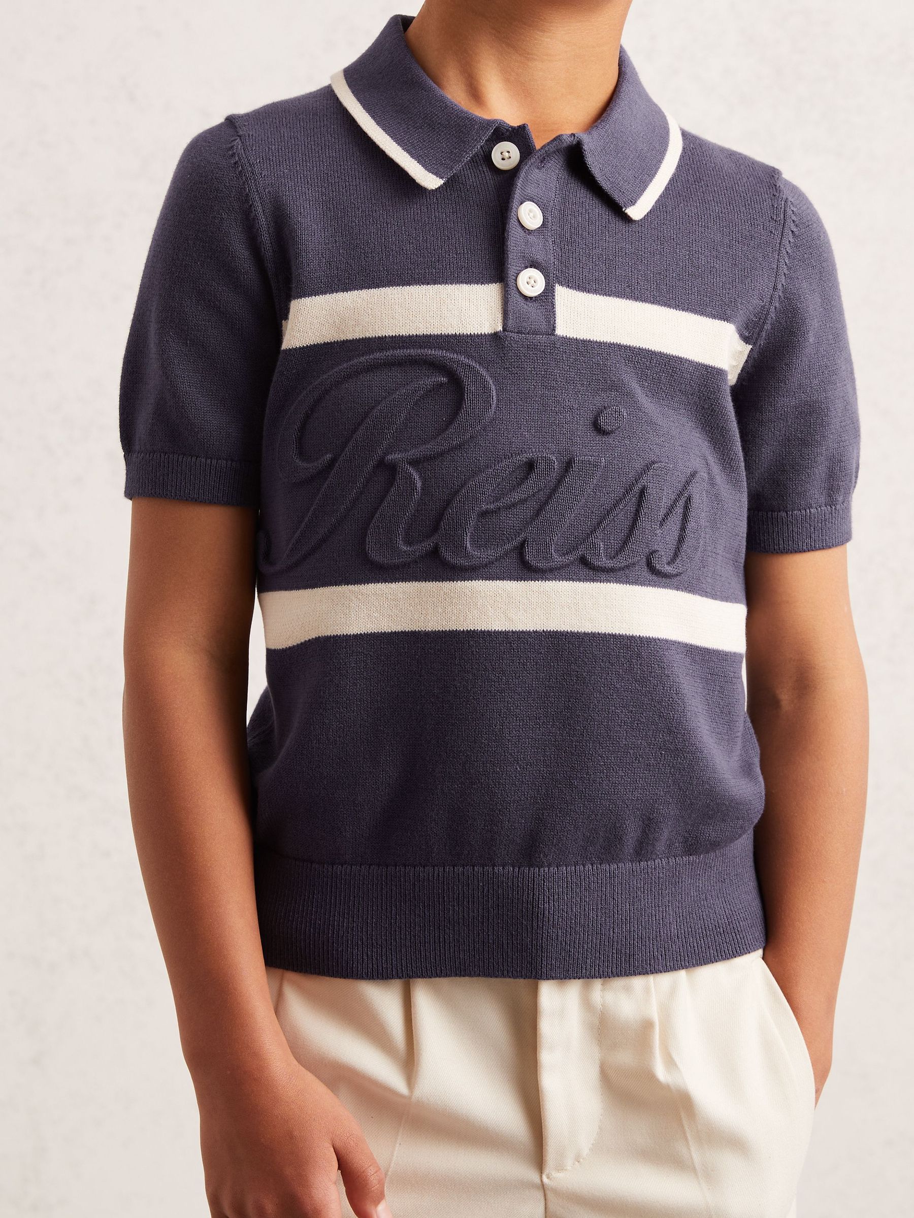 Polo Shirt in Indigo Blue/White (F97720) | €65