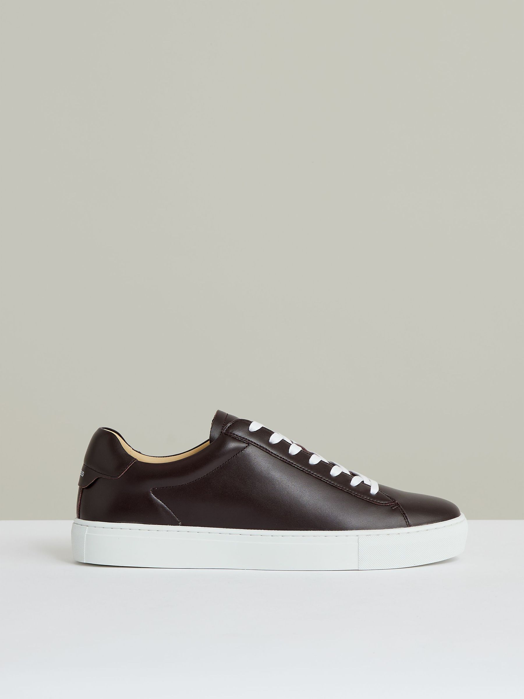 Leather Low-Top Trainers in Plum Purple (F97922) | US$210
