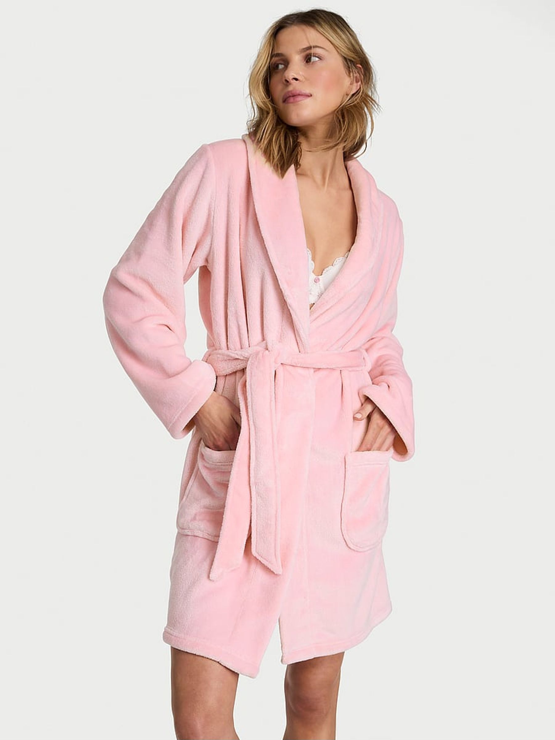 Pretty Blossom Pink Cosy Short Dressing Gown (F99900) | €56