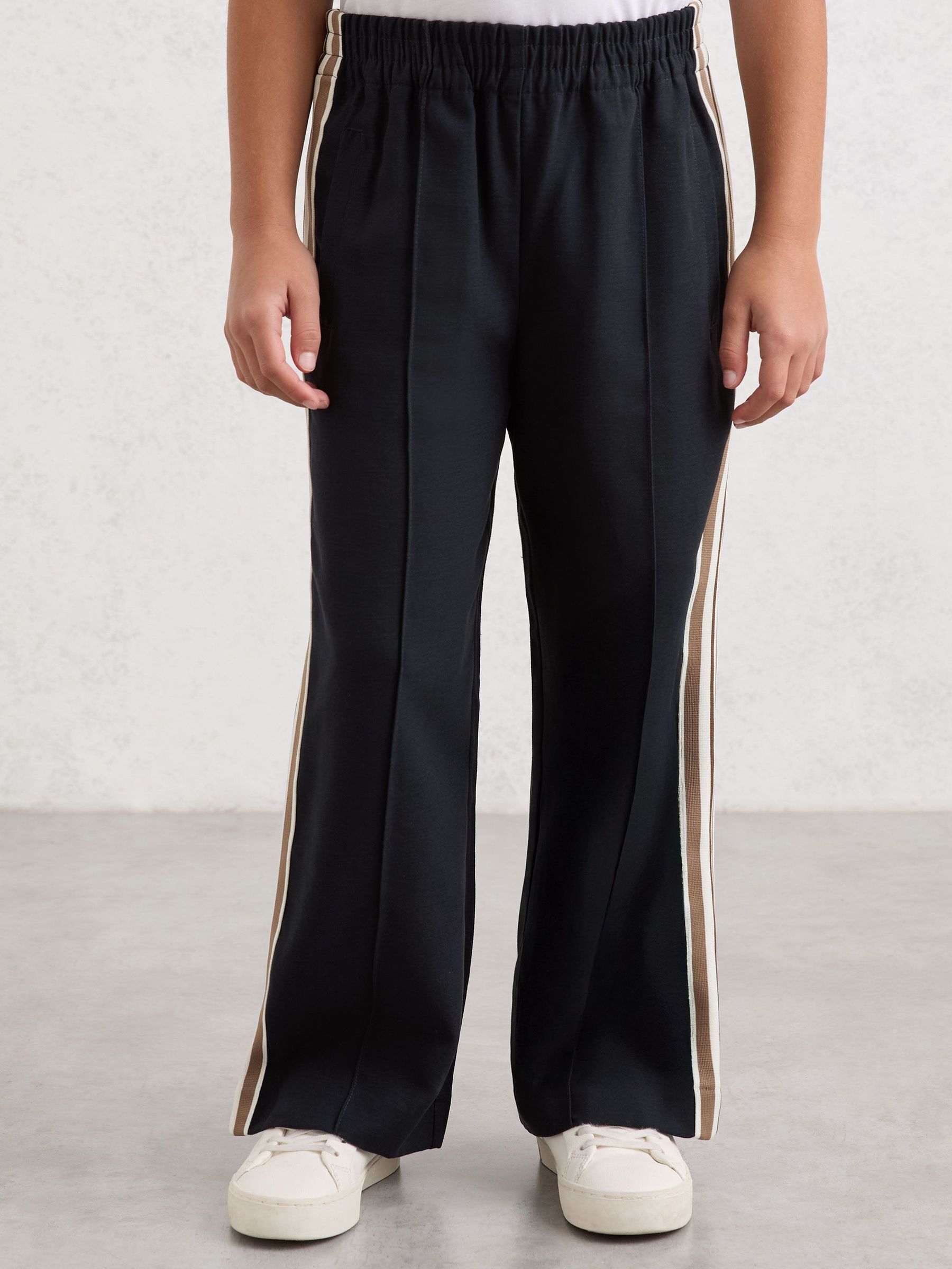 9-13 yrs Cotton Blend Side Stripe Trousers in Navy (G09123) | $80