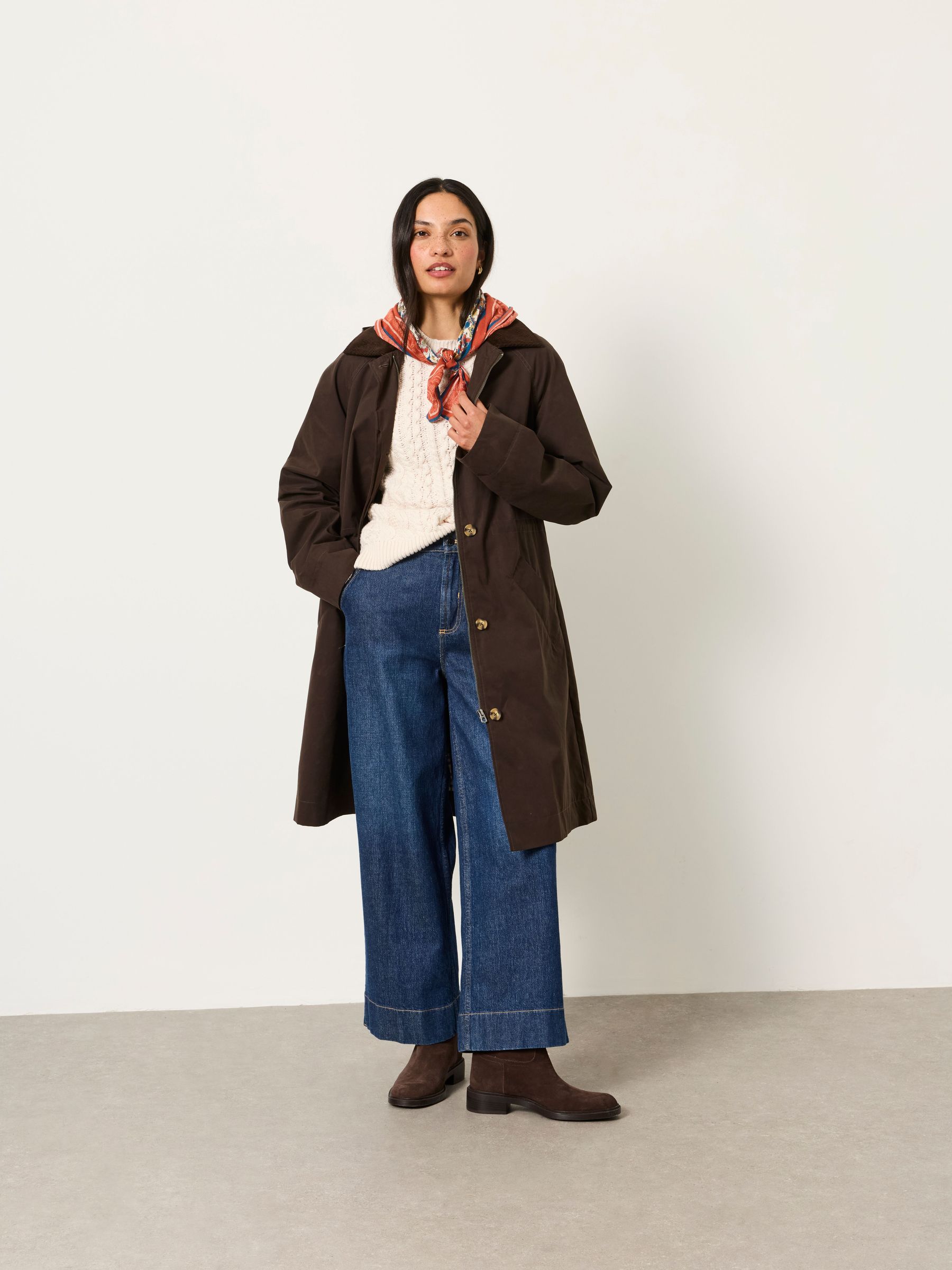 Chocolate Brown - Longline Coat