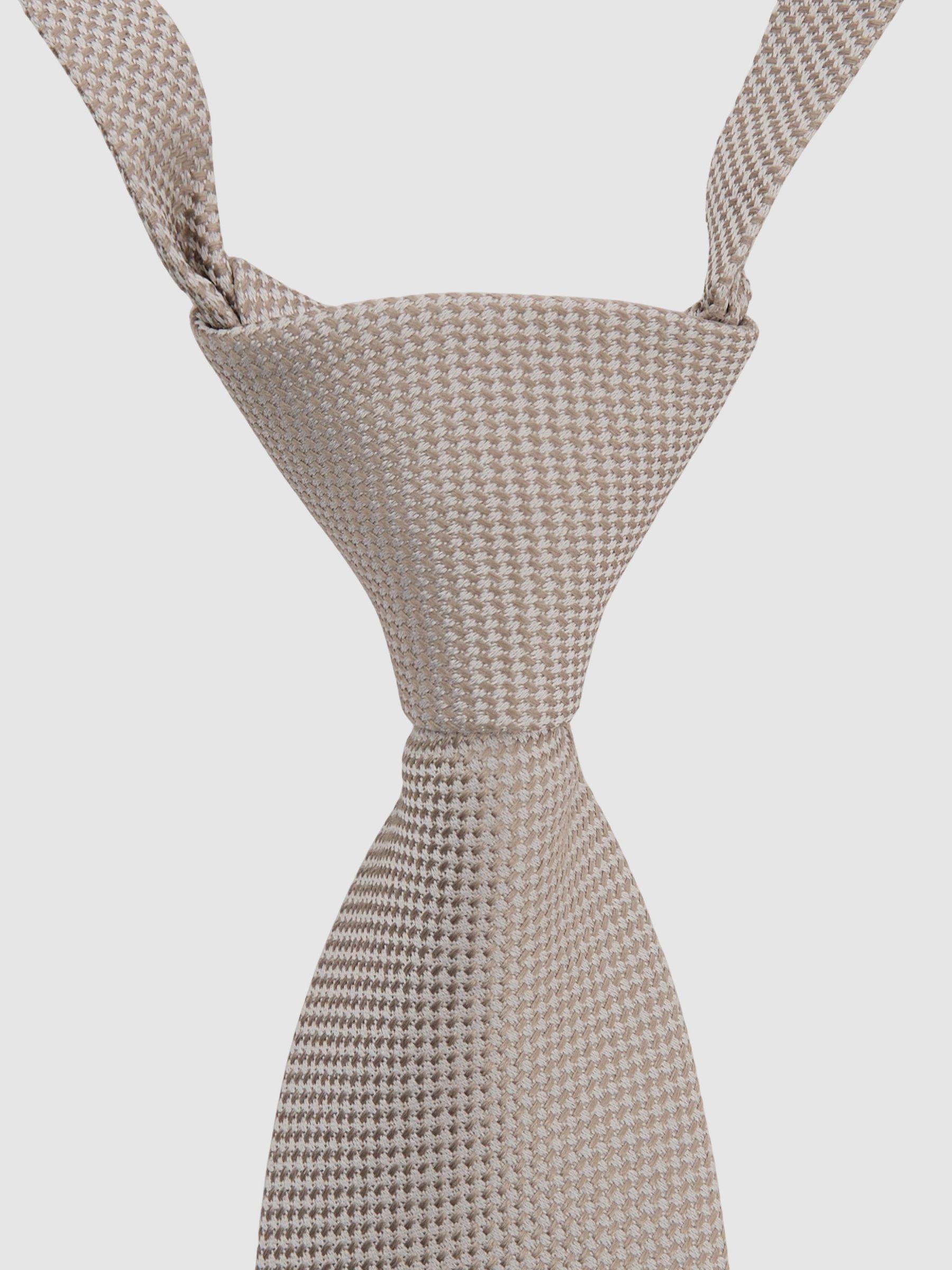Boys Silk Textured Tie in Champagne (G19749) | $35