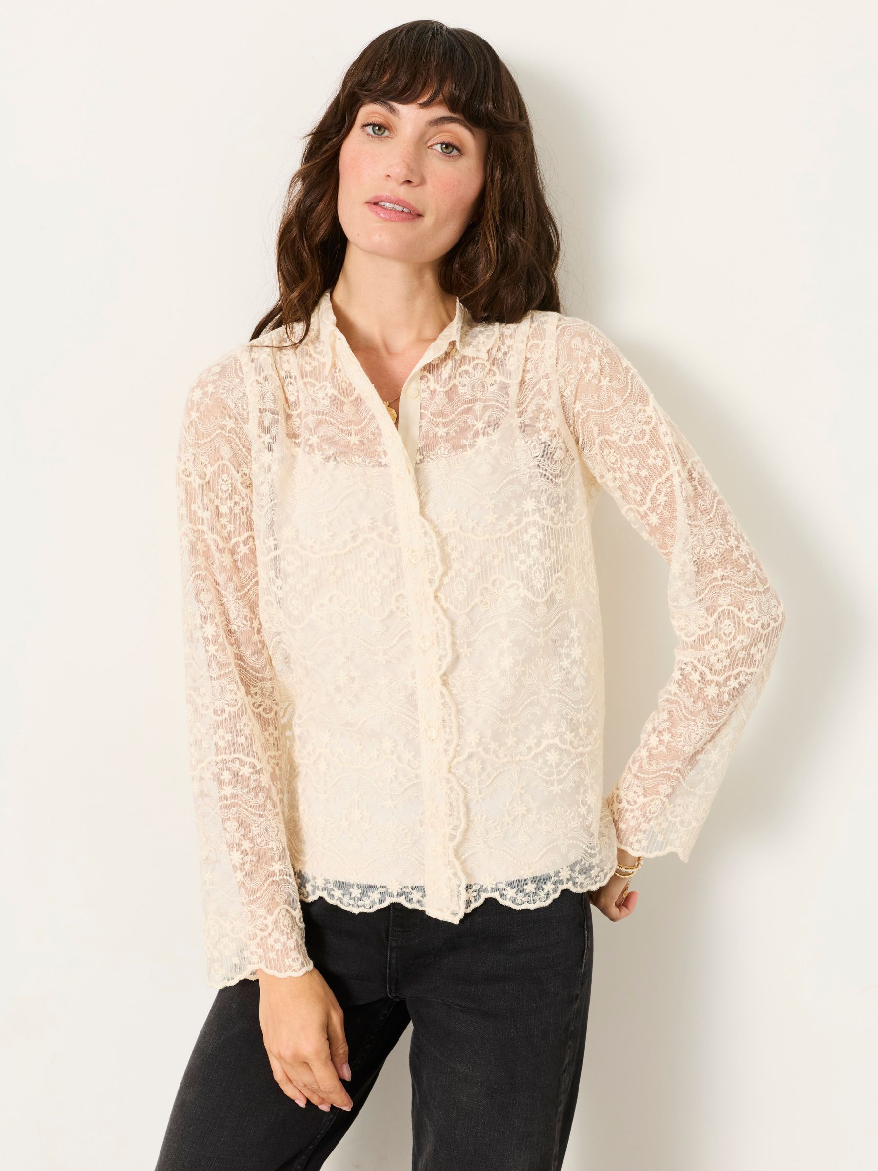 Ivory - Lace 2 In 1 Shirt