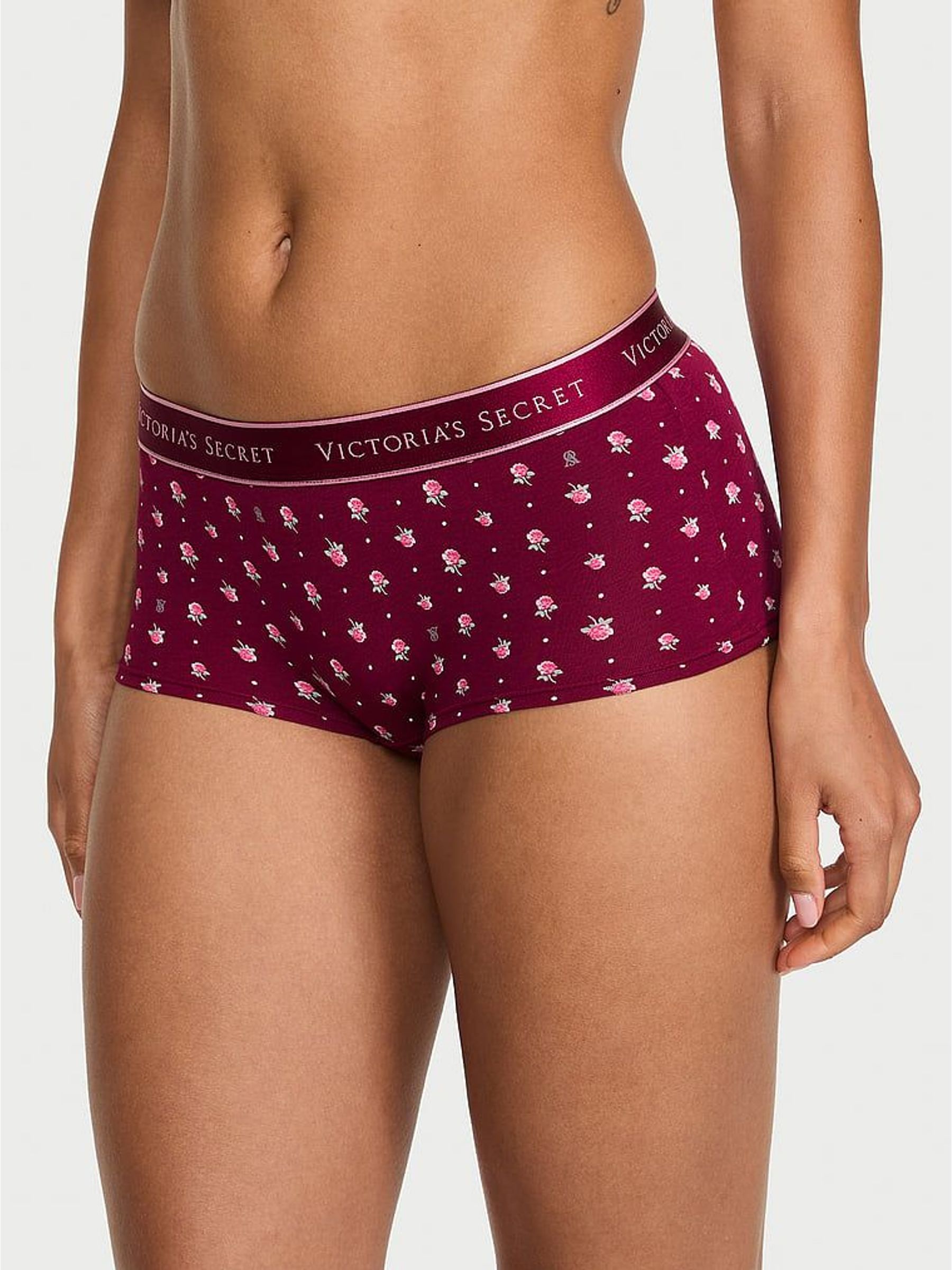 Fresh Jam Red Floral - Thong Logo Knickers