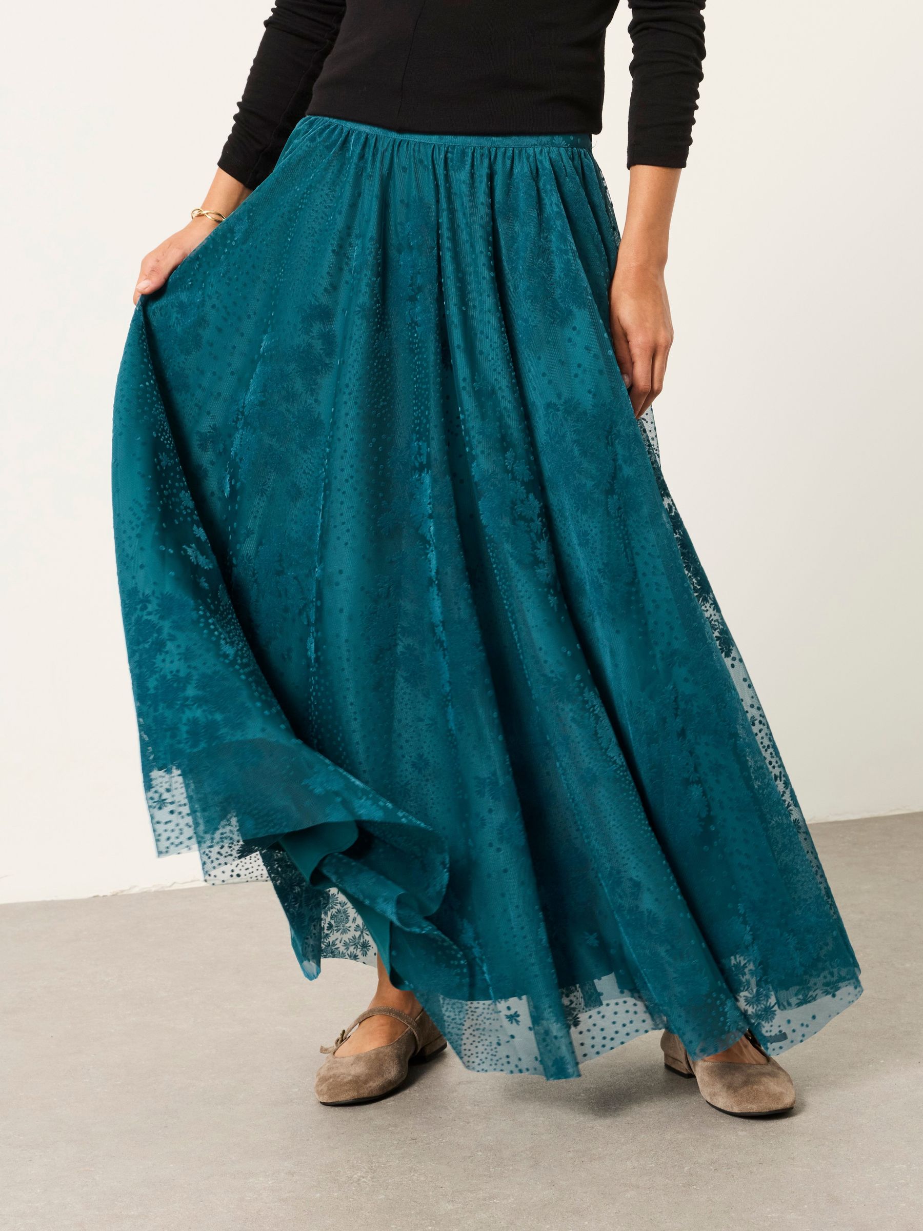 Teal Blue - Spot Skirt