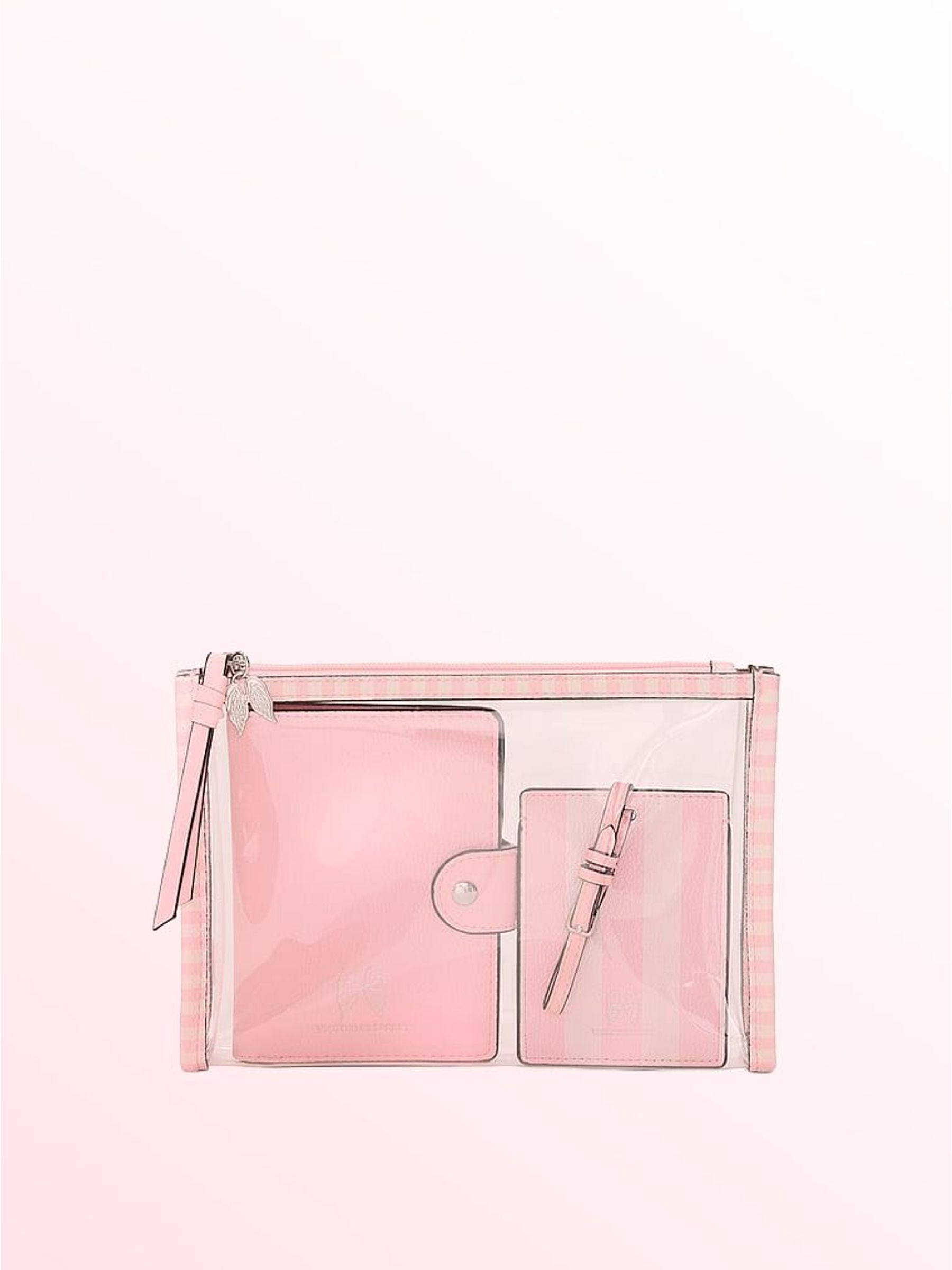 Iconic Stripe Pink - Pouch, Passport Cover, Luggage Tag Travel Set