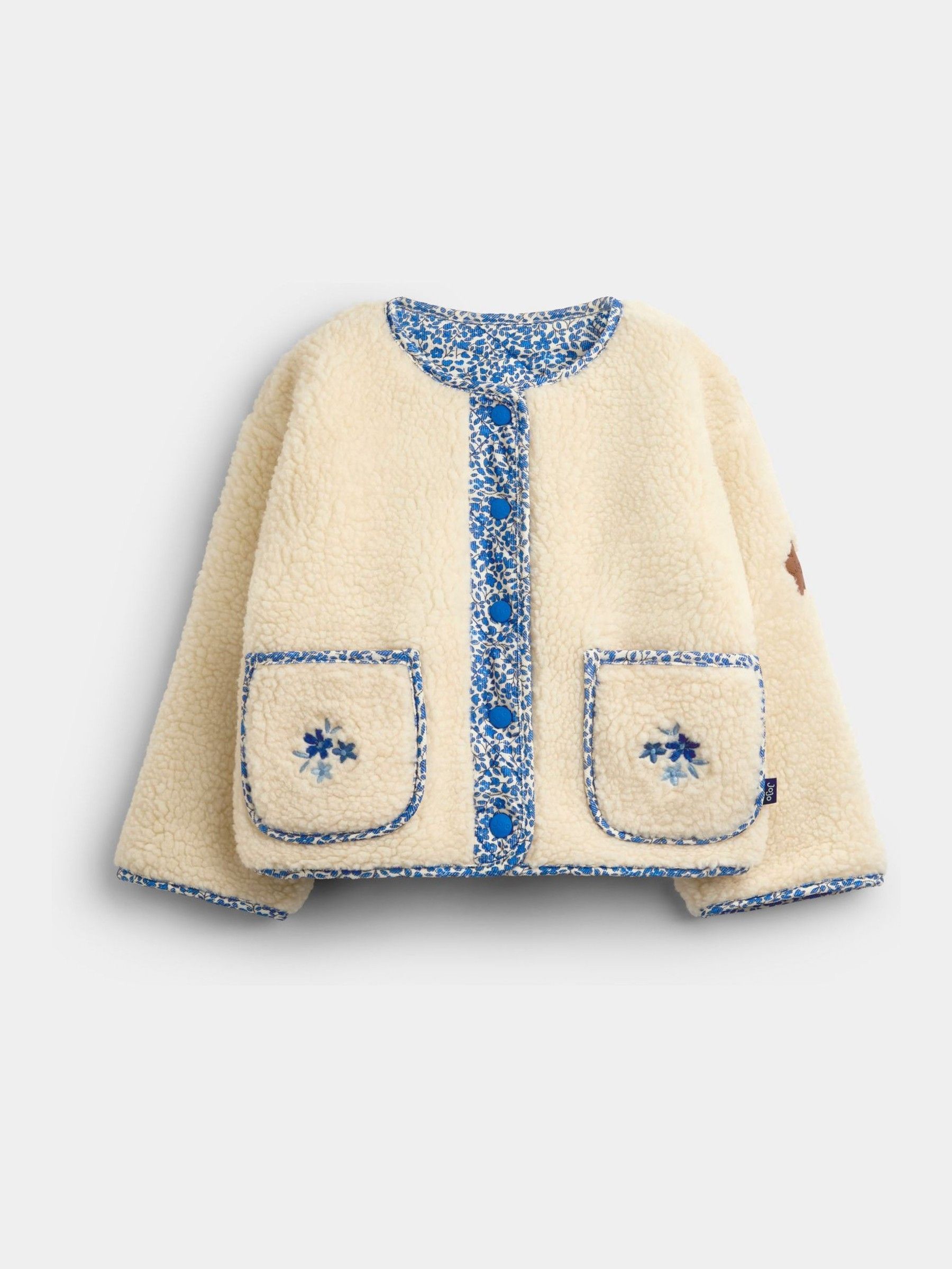 Blue Floral - Reversible Fleece