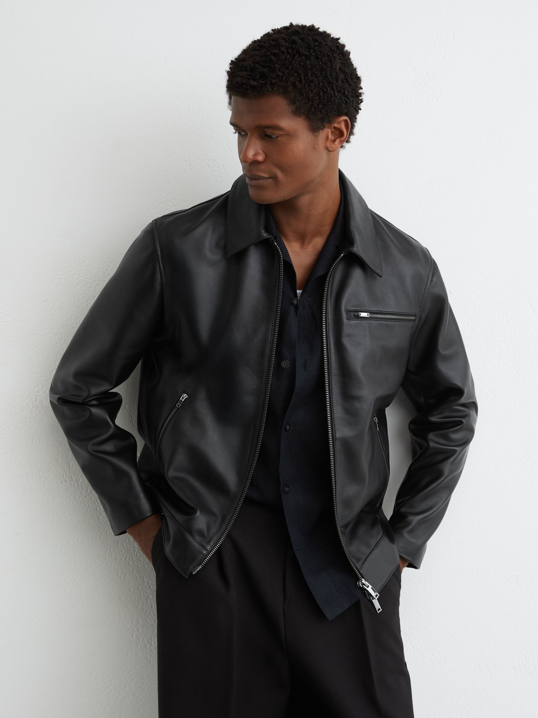 Men's Leather & Suede Jackets - Reiss USA