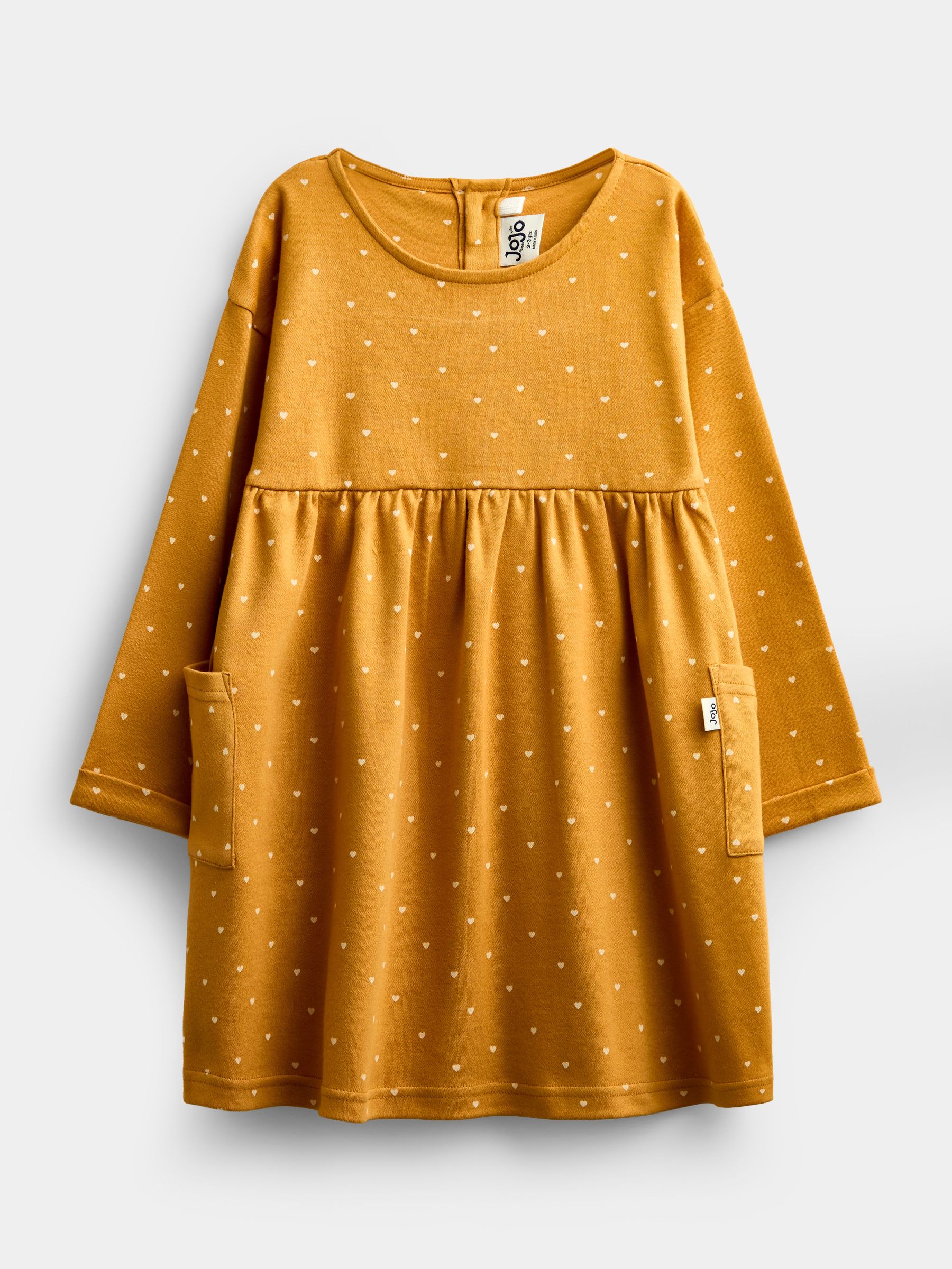 Mustard Yellow Spot - Jersey Dress