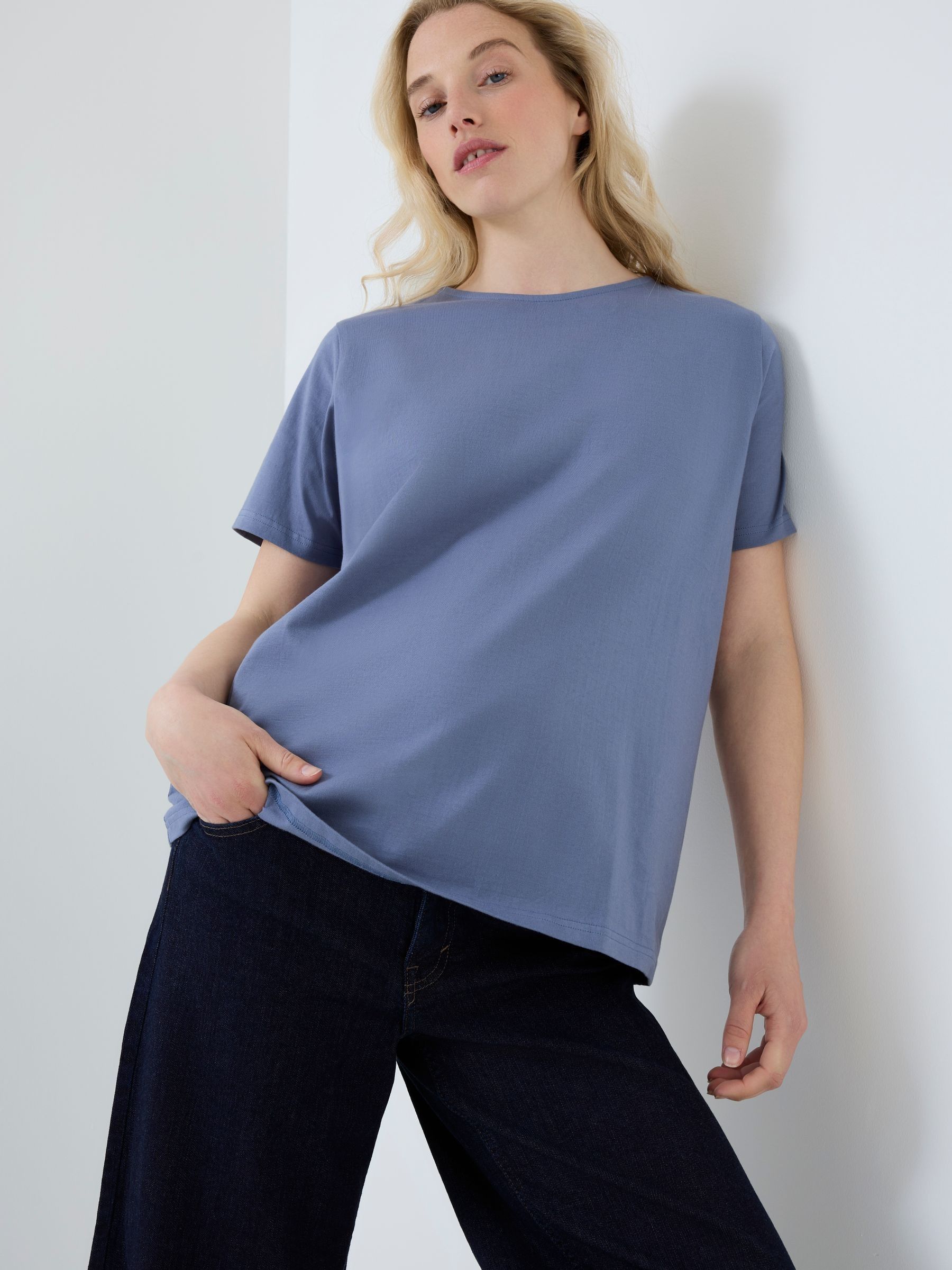 Mid Blue - Oversized Boyfriend Maternity Shirt