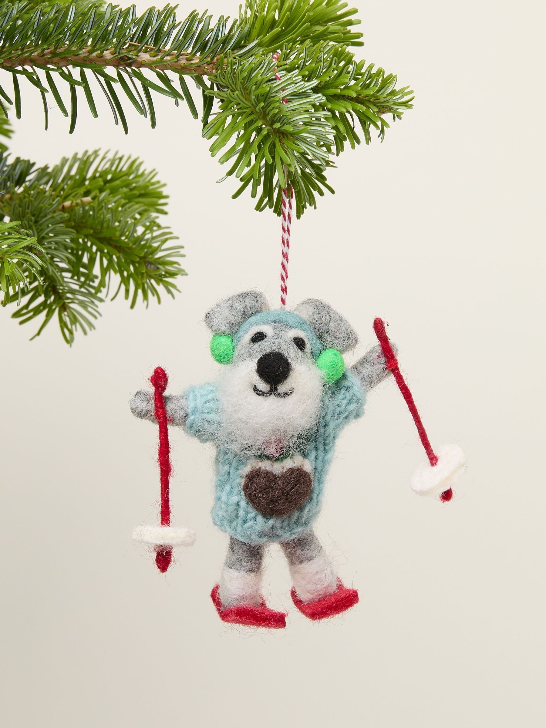 Multi Felt Skiing Schauzer Decoration (G48183) | €11.50
