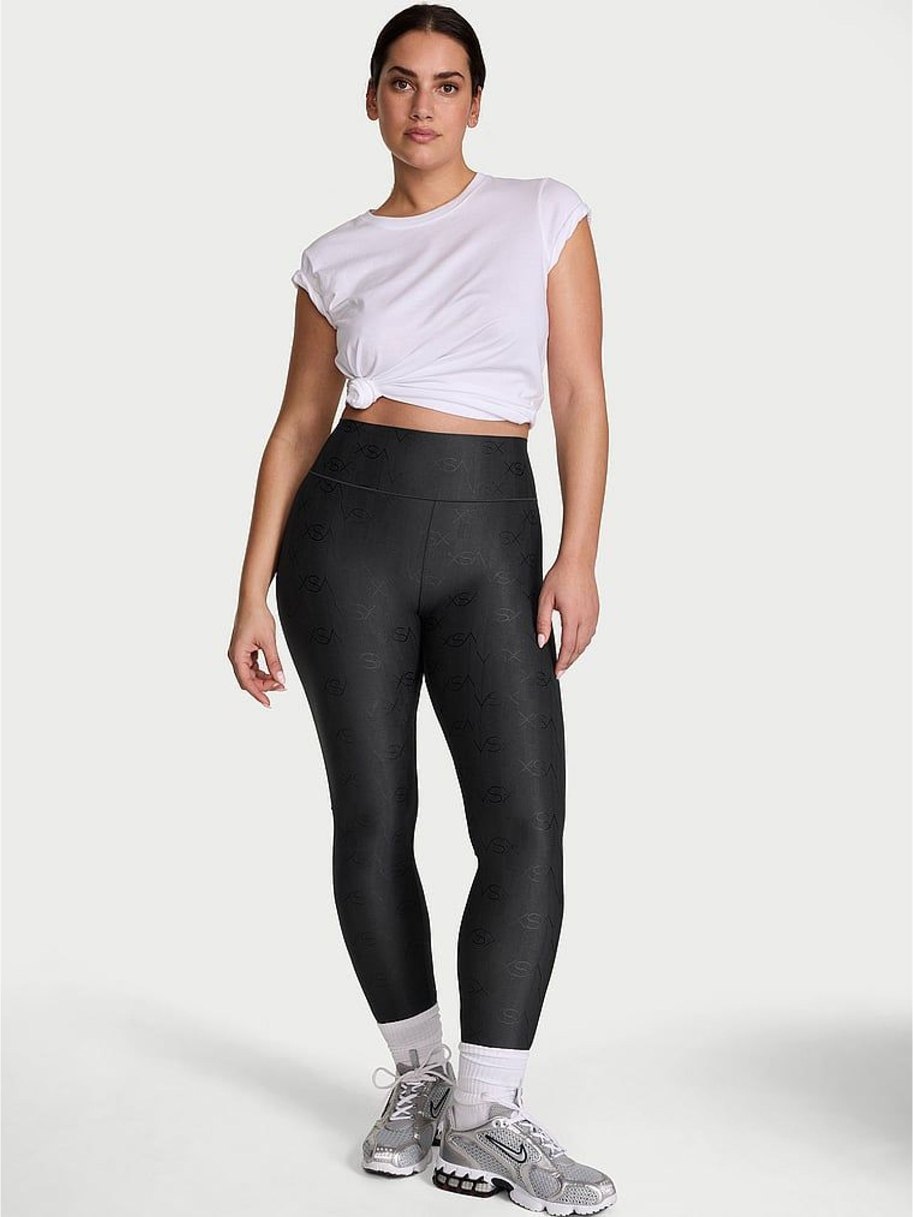Dark Smoke Grey - Shine Logo Leggings