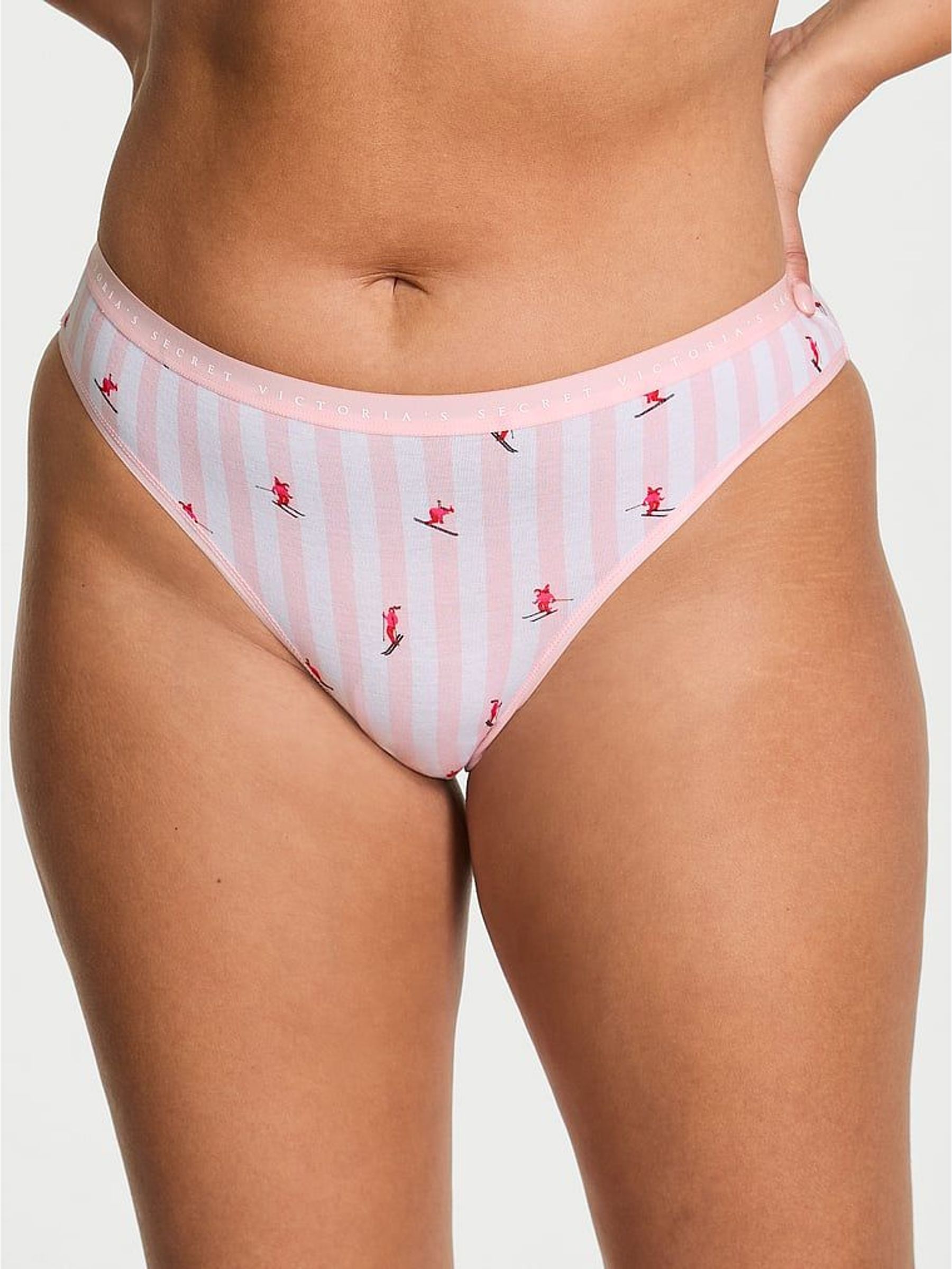 Pink Skier Stripes Bikini Knickers (G51066) | €13