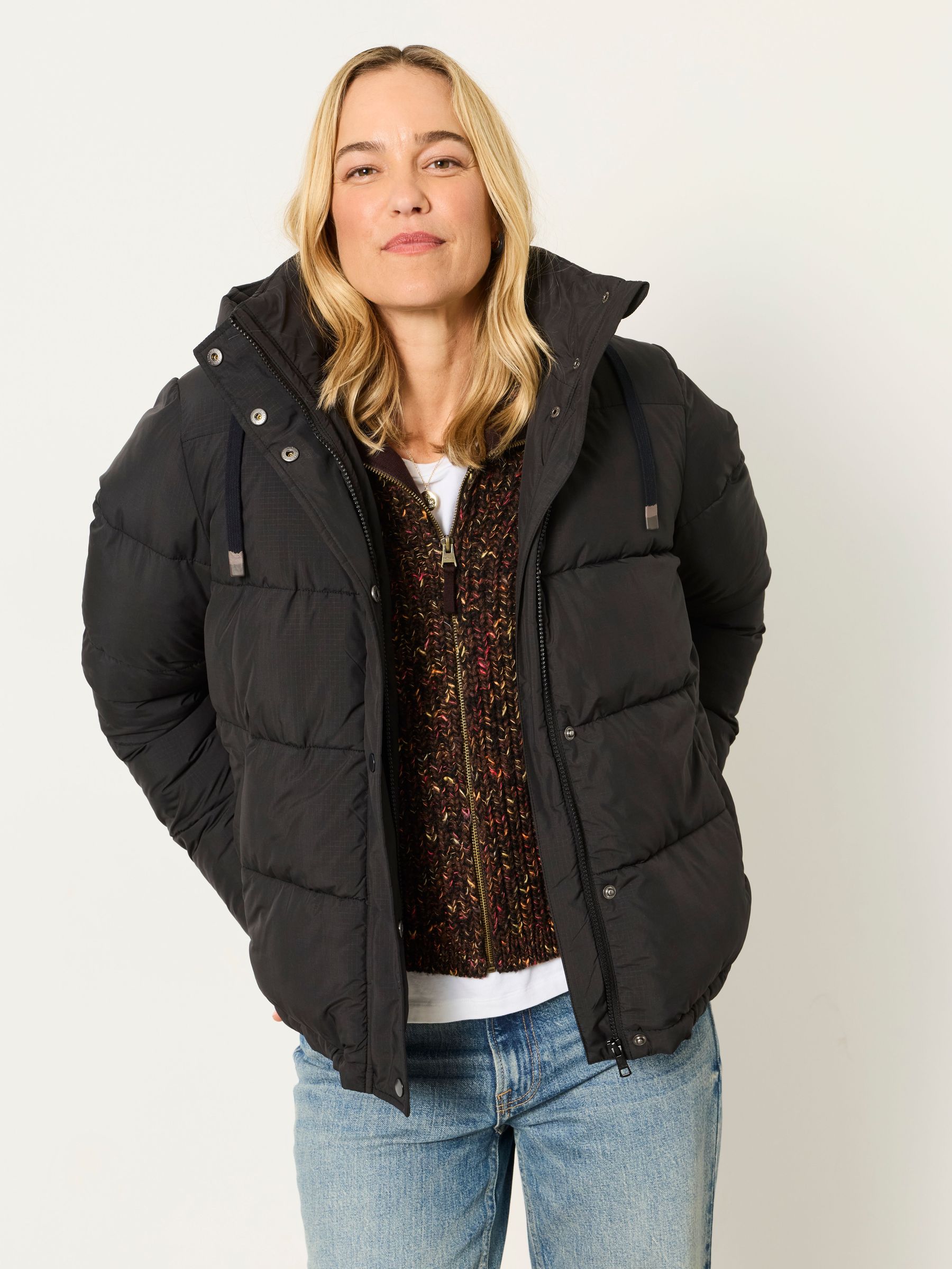 Black - Short Puffer Jacket
