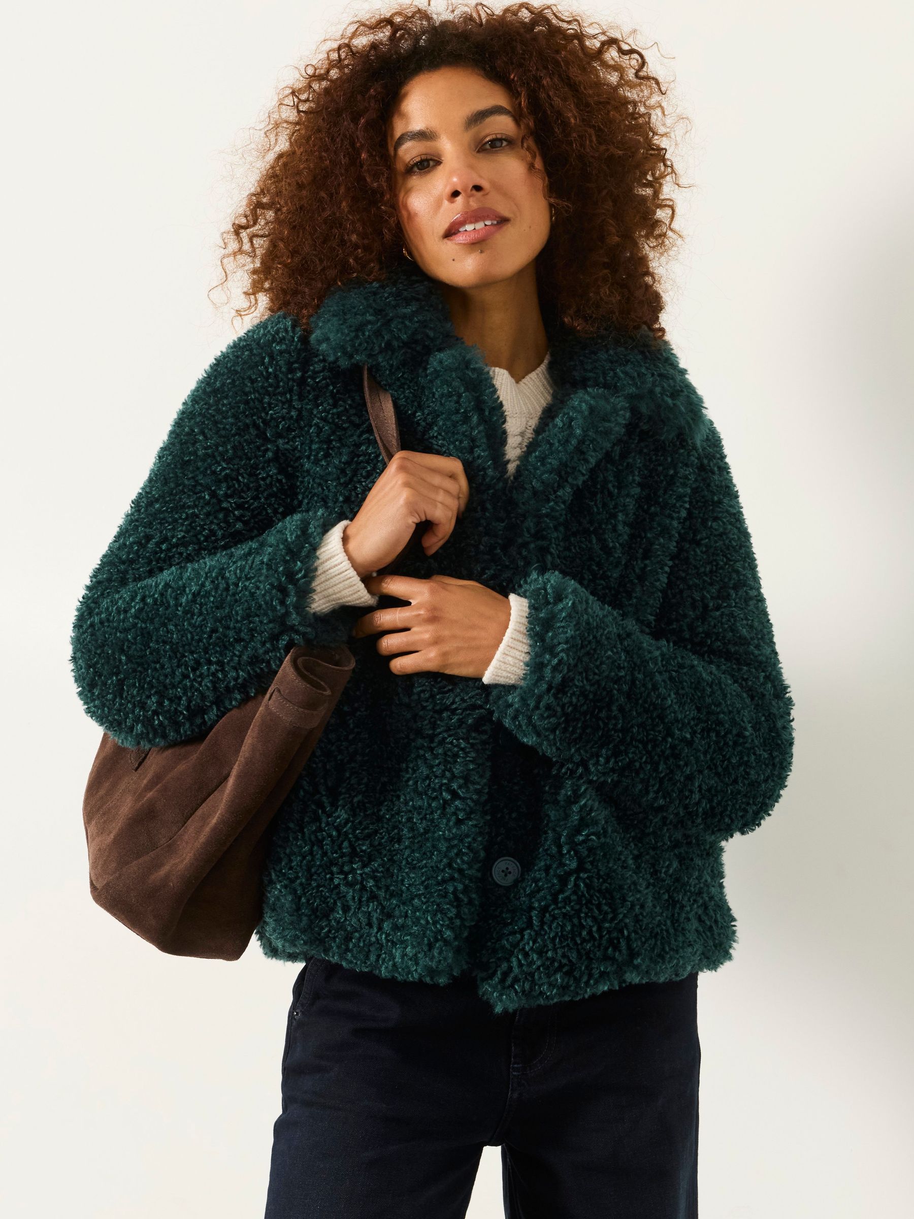 Teal Blue - Short Fur Jacket