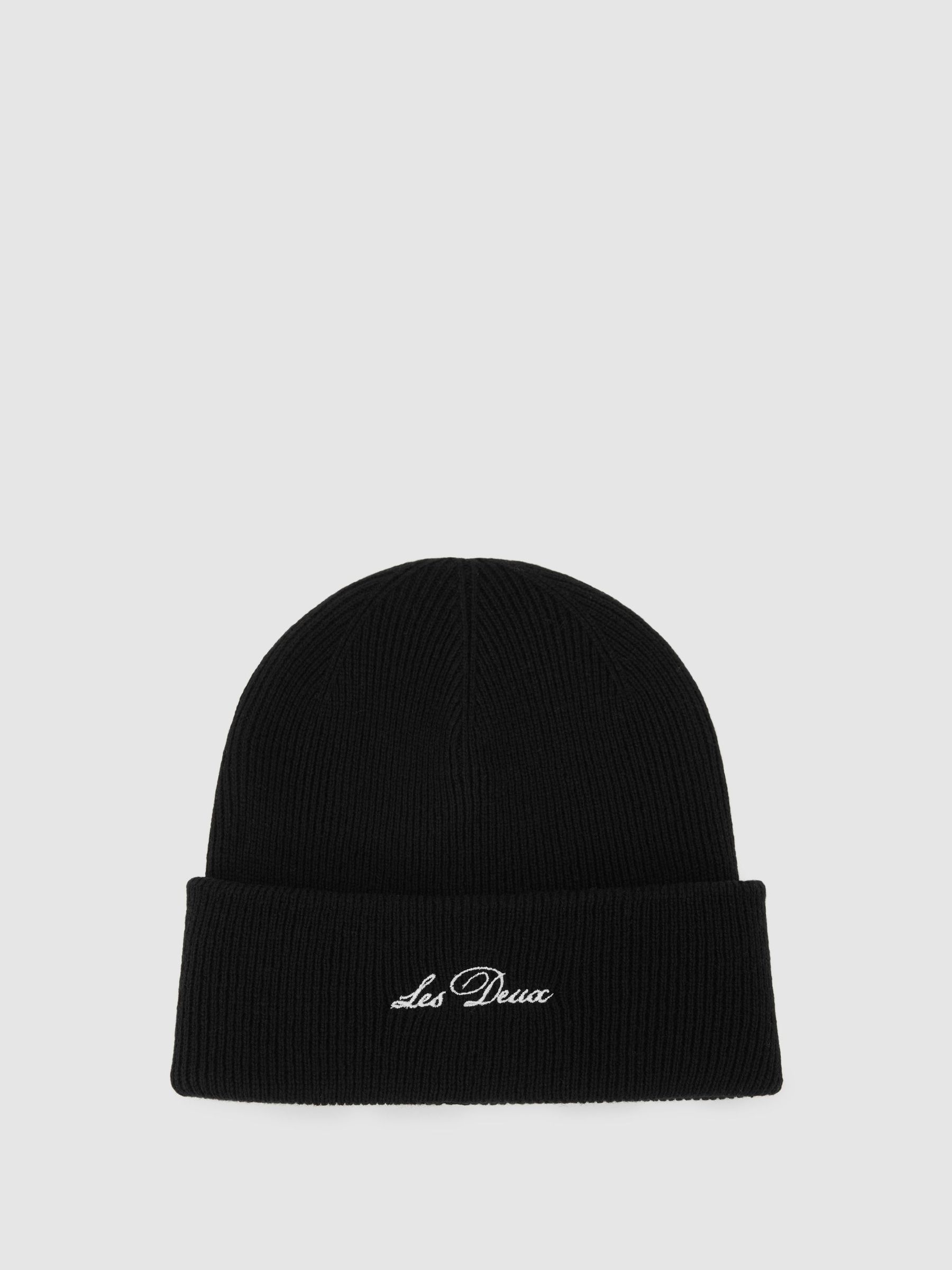 Wayne Embroidered Beanie in Black (G58174) | $85