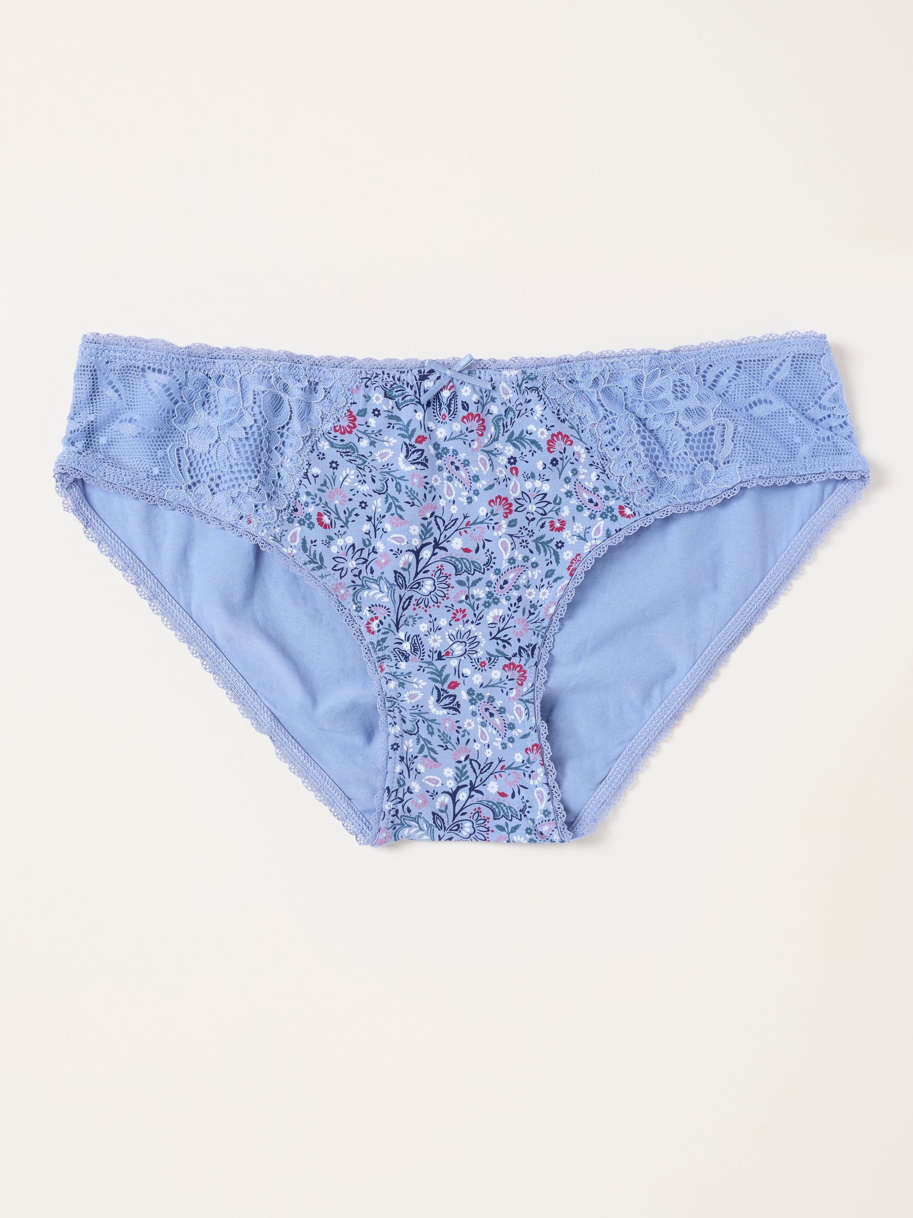 Blue - Paisley Print Classic Knickers