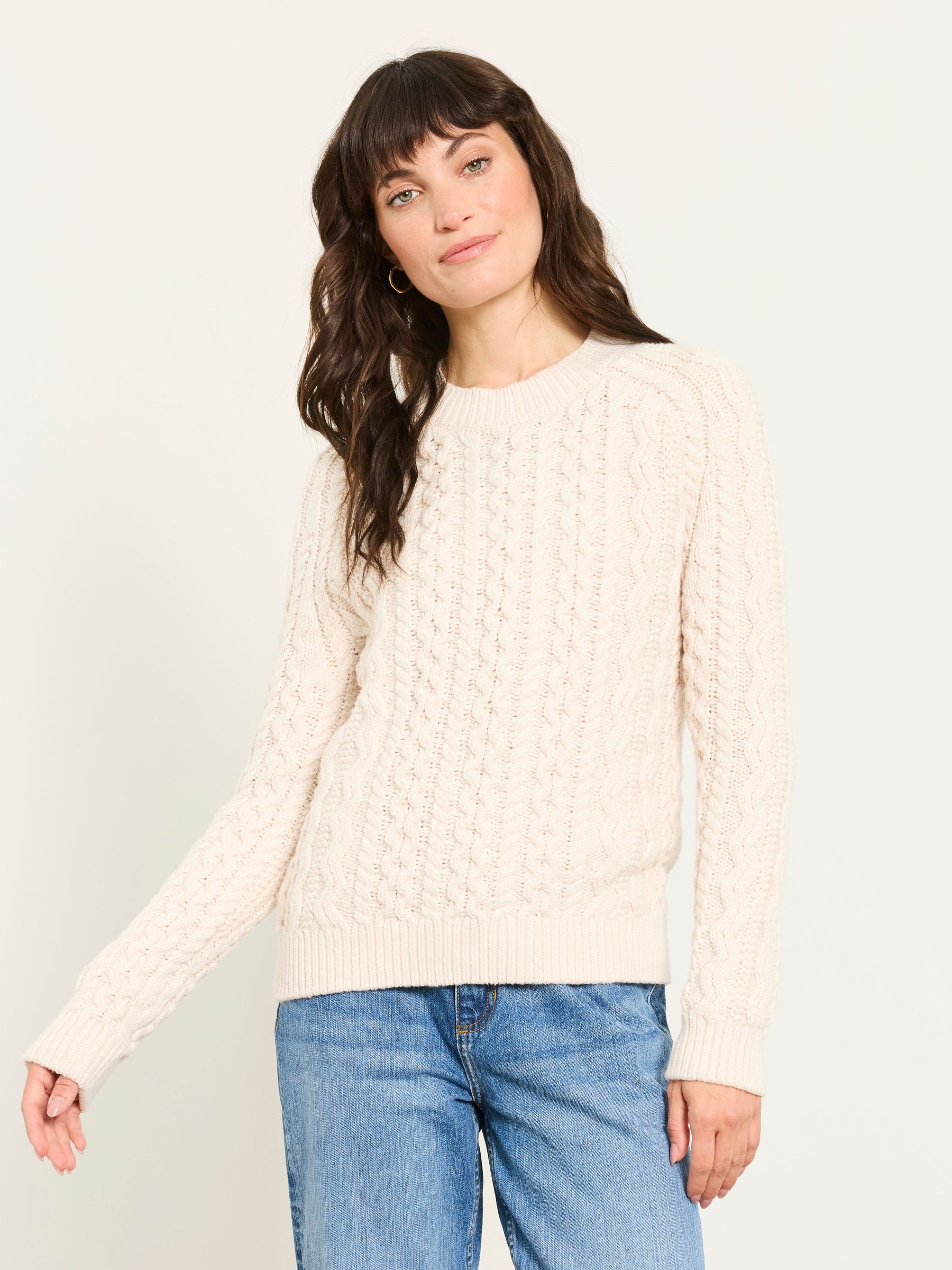 Ivory - Knitted Cable Jumper