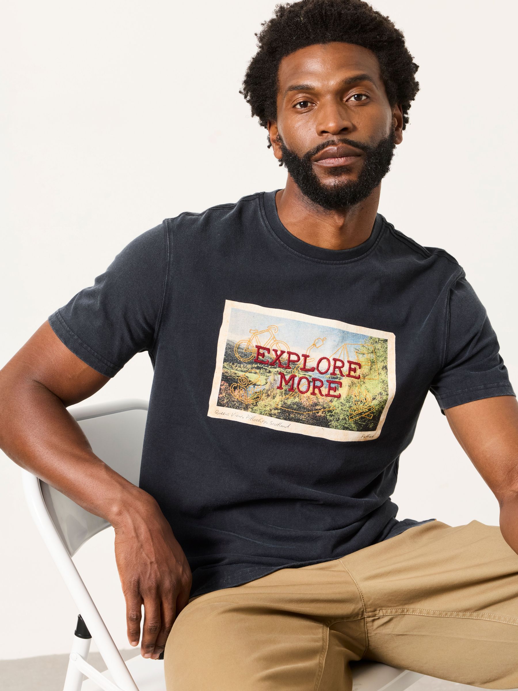 Washed Black - Regular Explore More Graphic T-shirt