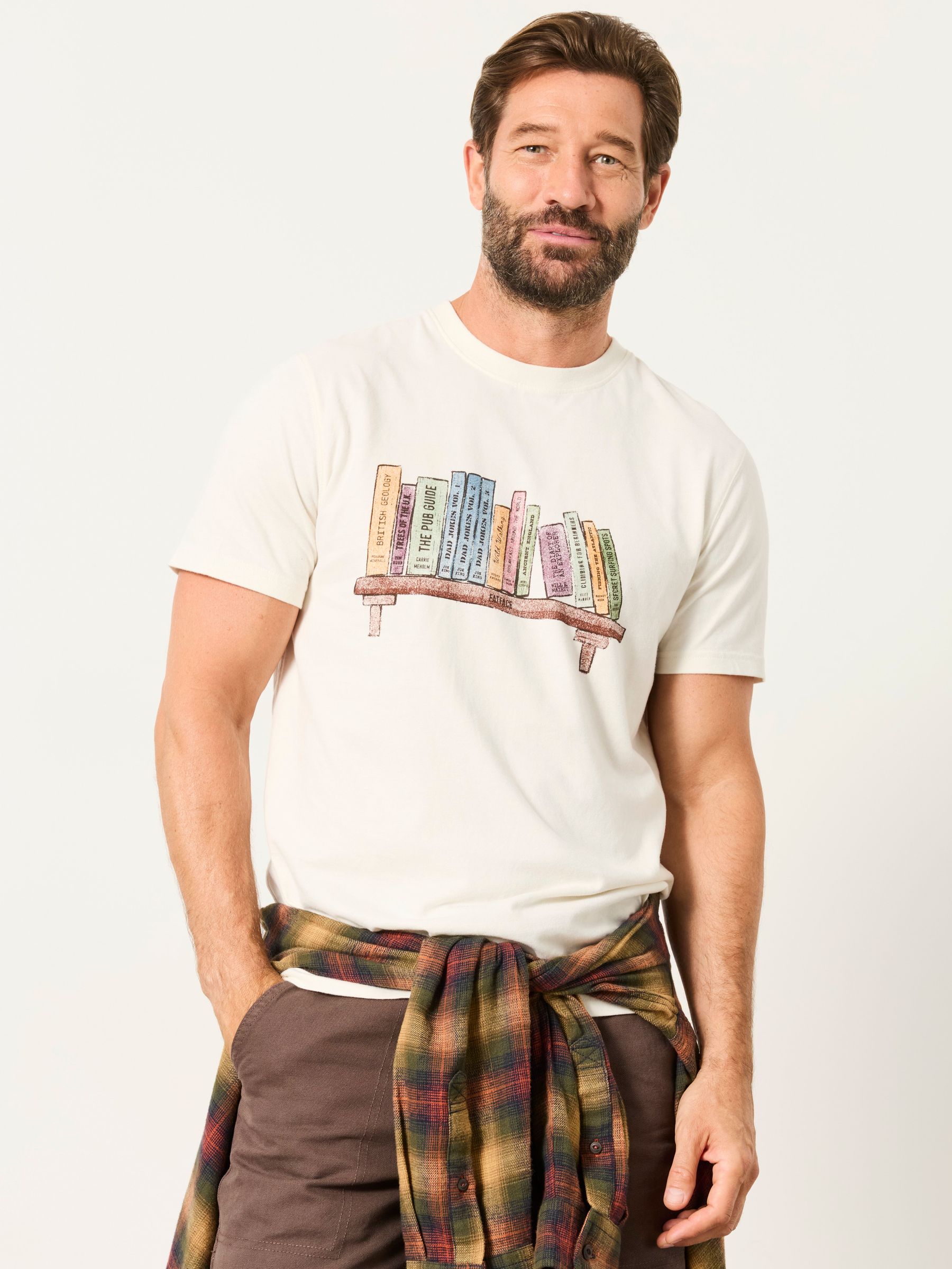 Natural - Regular Bookshelf Graphic Tshirt