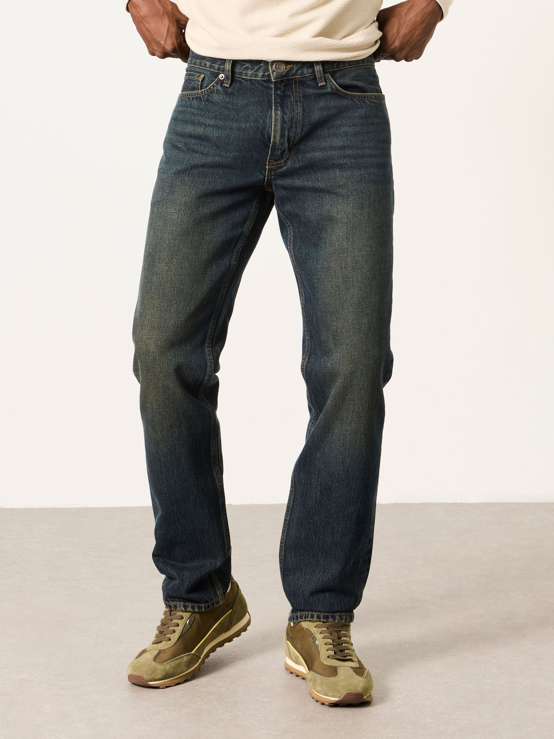 Dark Blue - Regular Straight Fit Jeans
