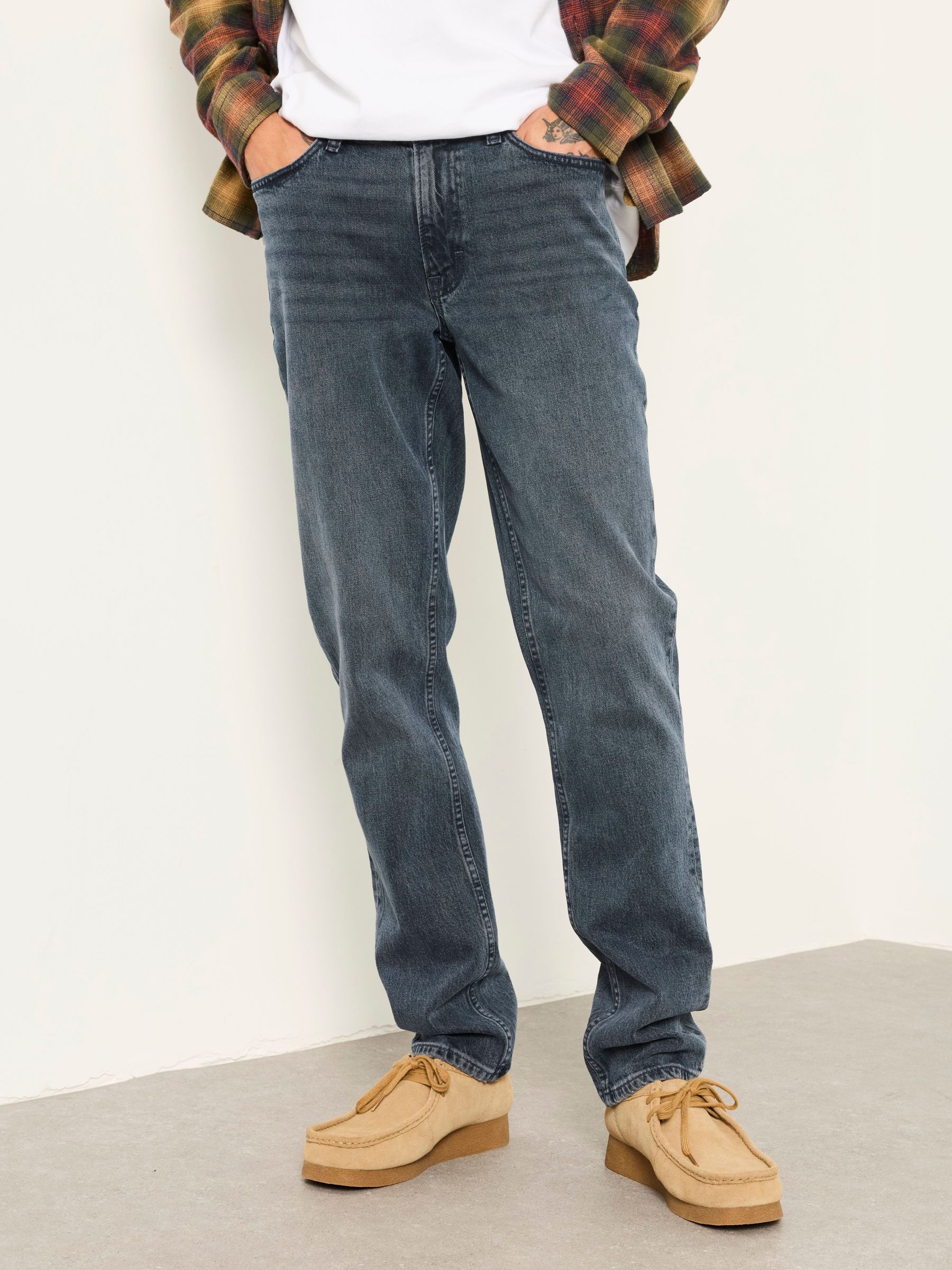 Graphite Grey - Regular Slim Fit Jeans