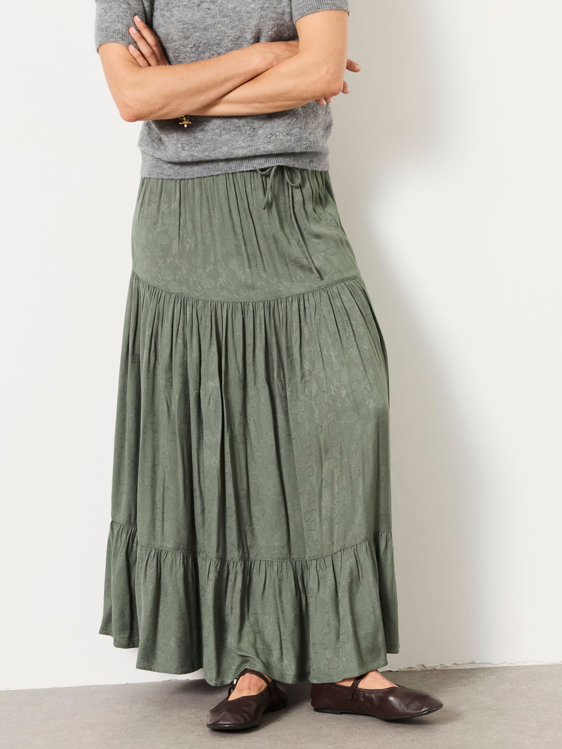 Olive Green - Maxi Skirt