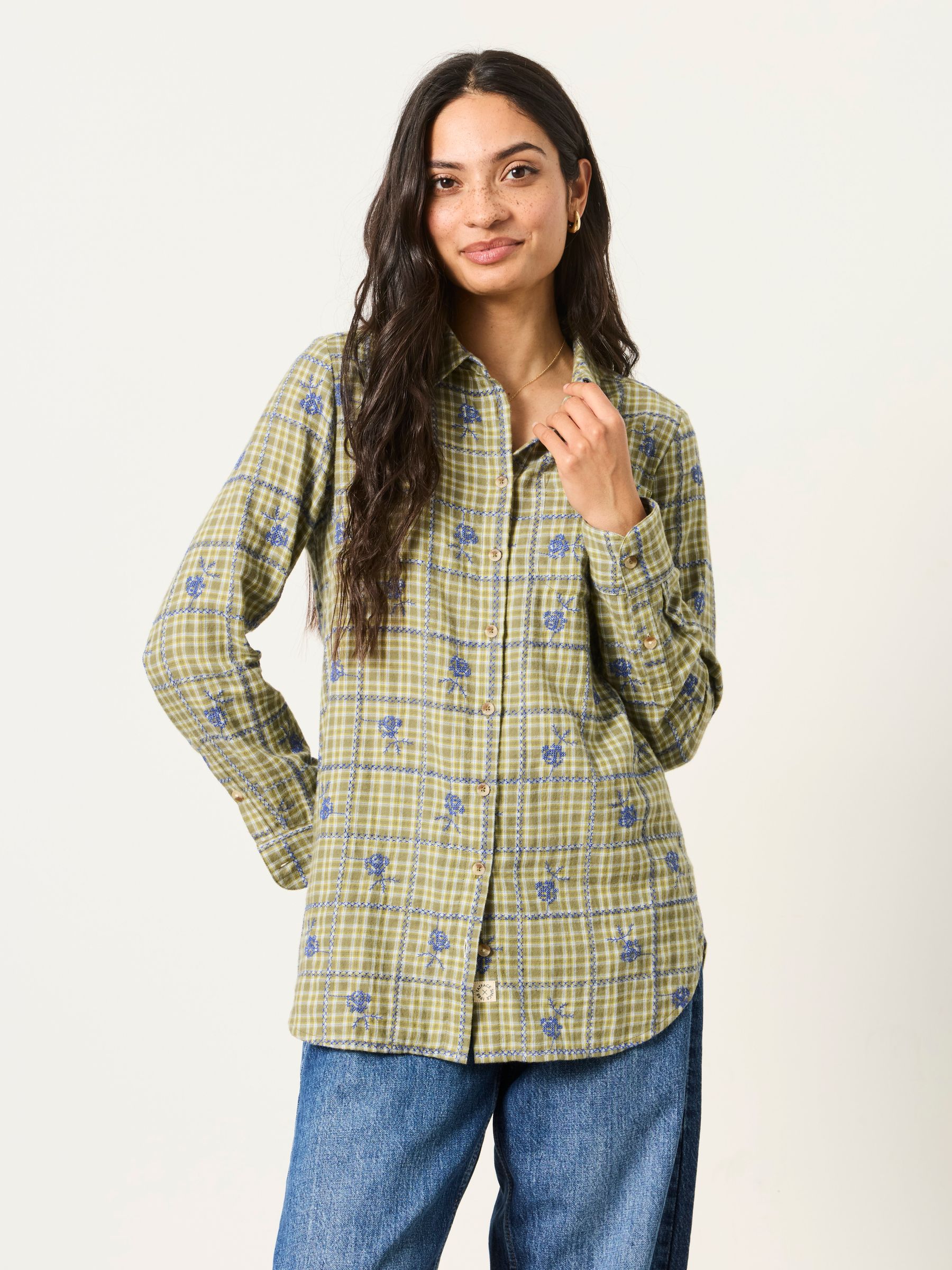 Green - Embroidered Shirt