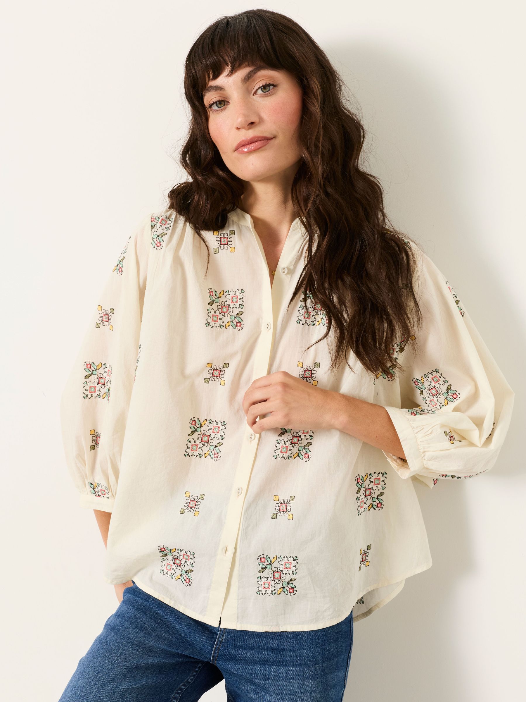 Ivory Embroidered - Blouse
