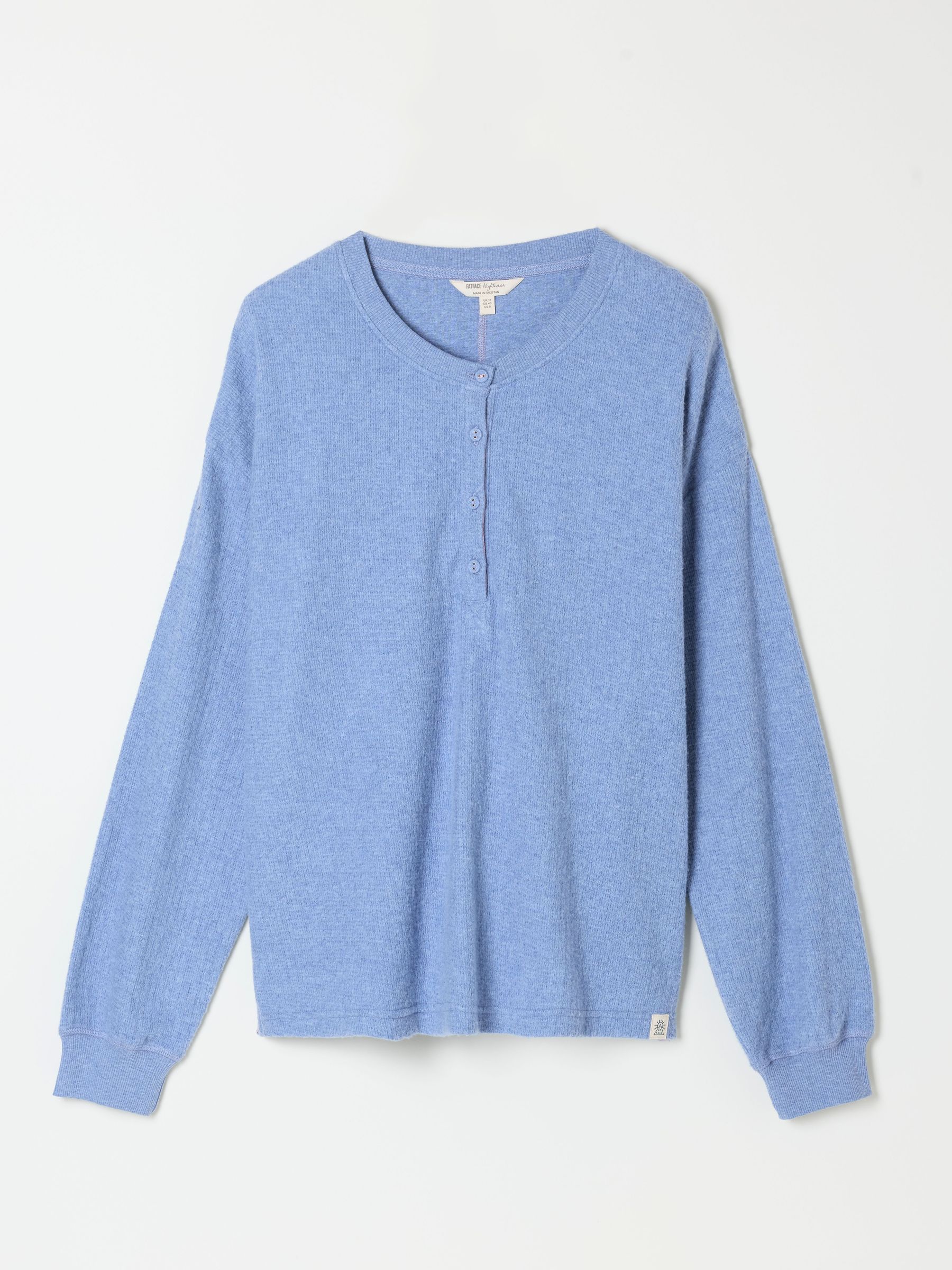 Blue - Henley Lounge Top