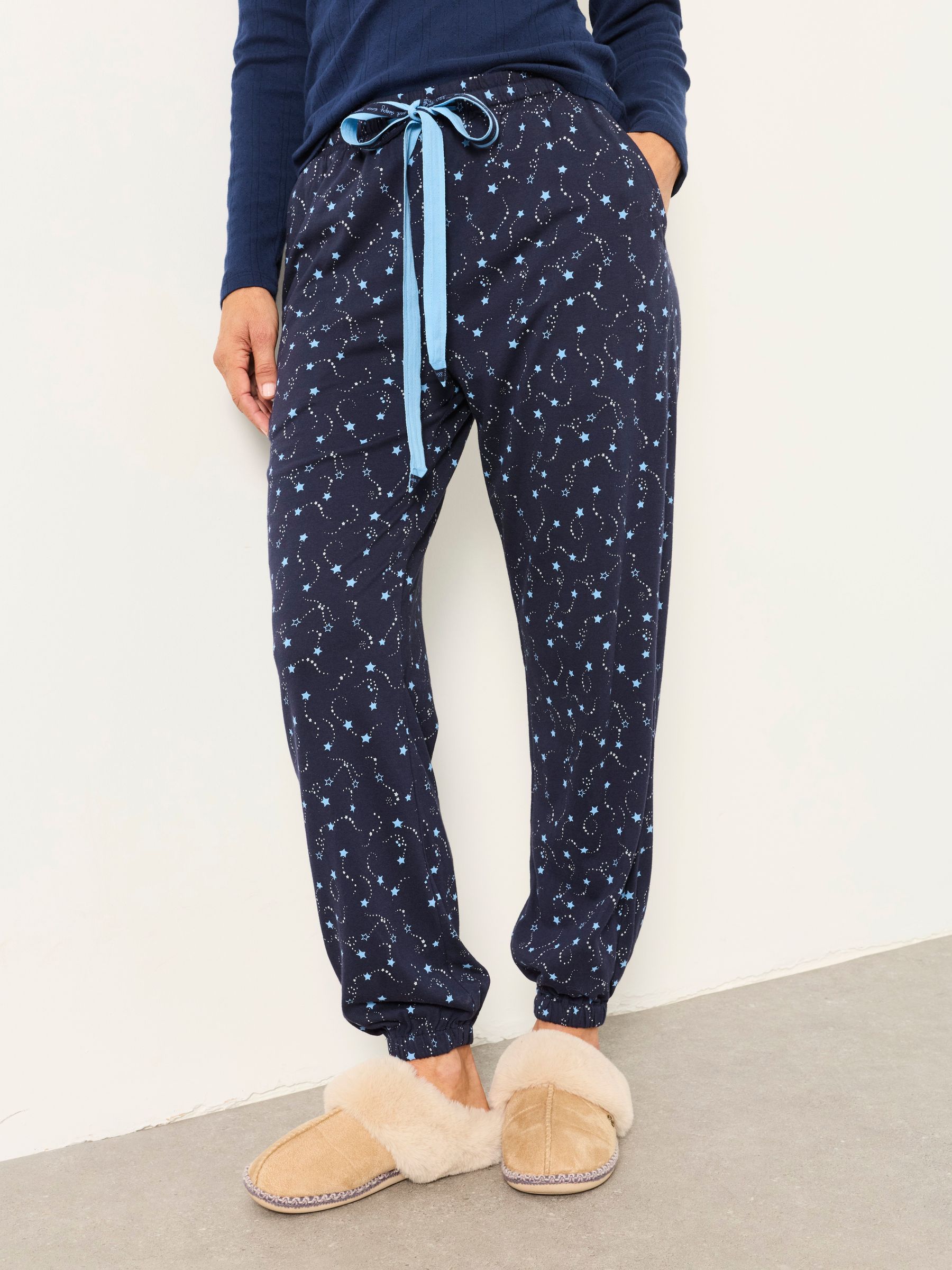 Navy - Harper Star Cuffed Pyjama Bottoms