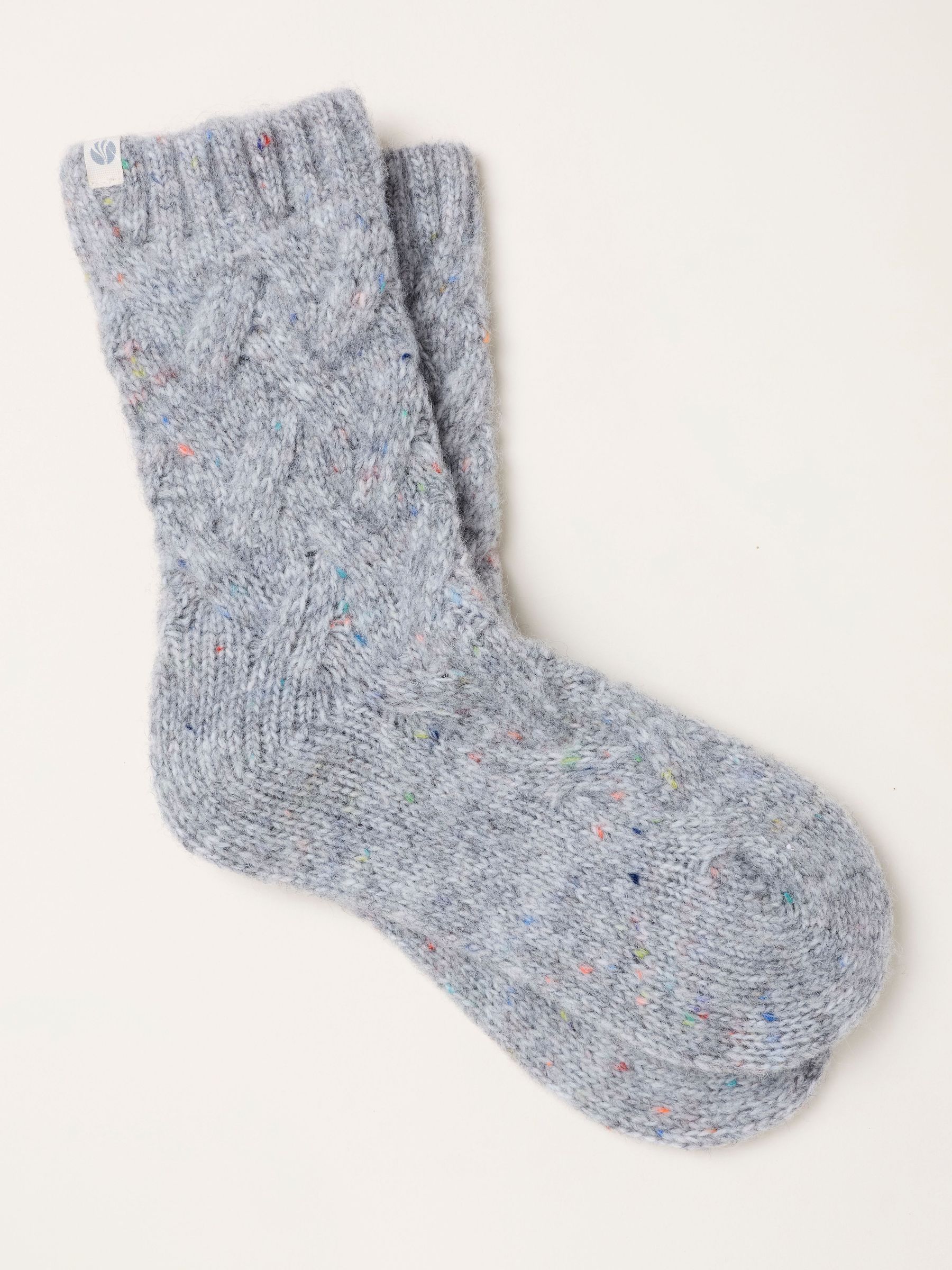 Grey - Cable Lounge Socks