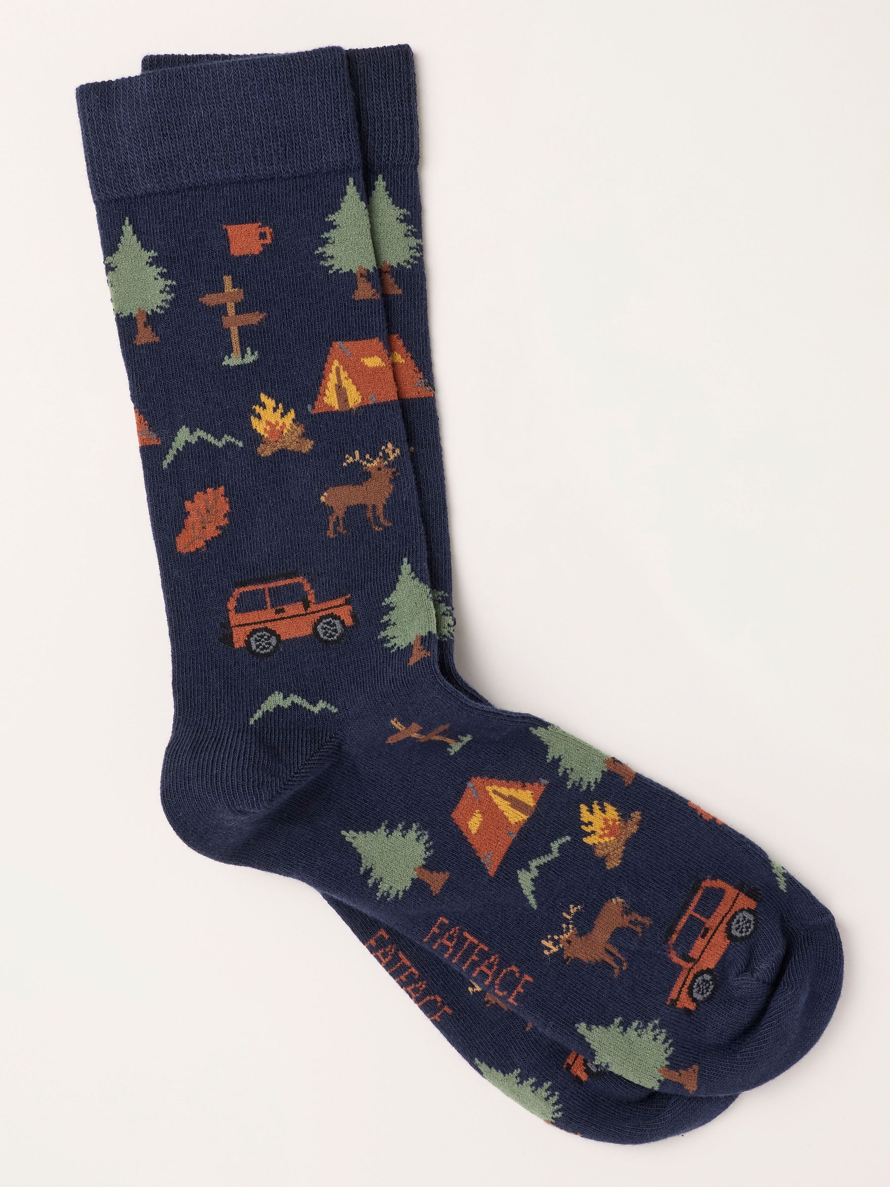 Navy - Regular Camping Socks