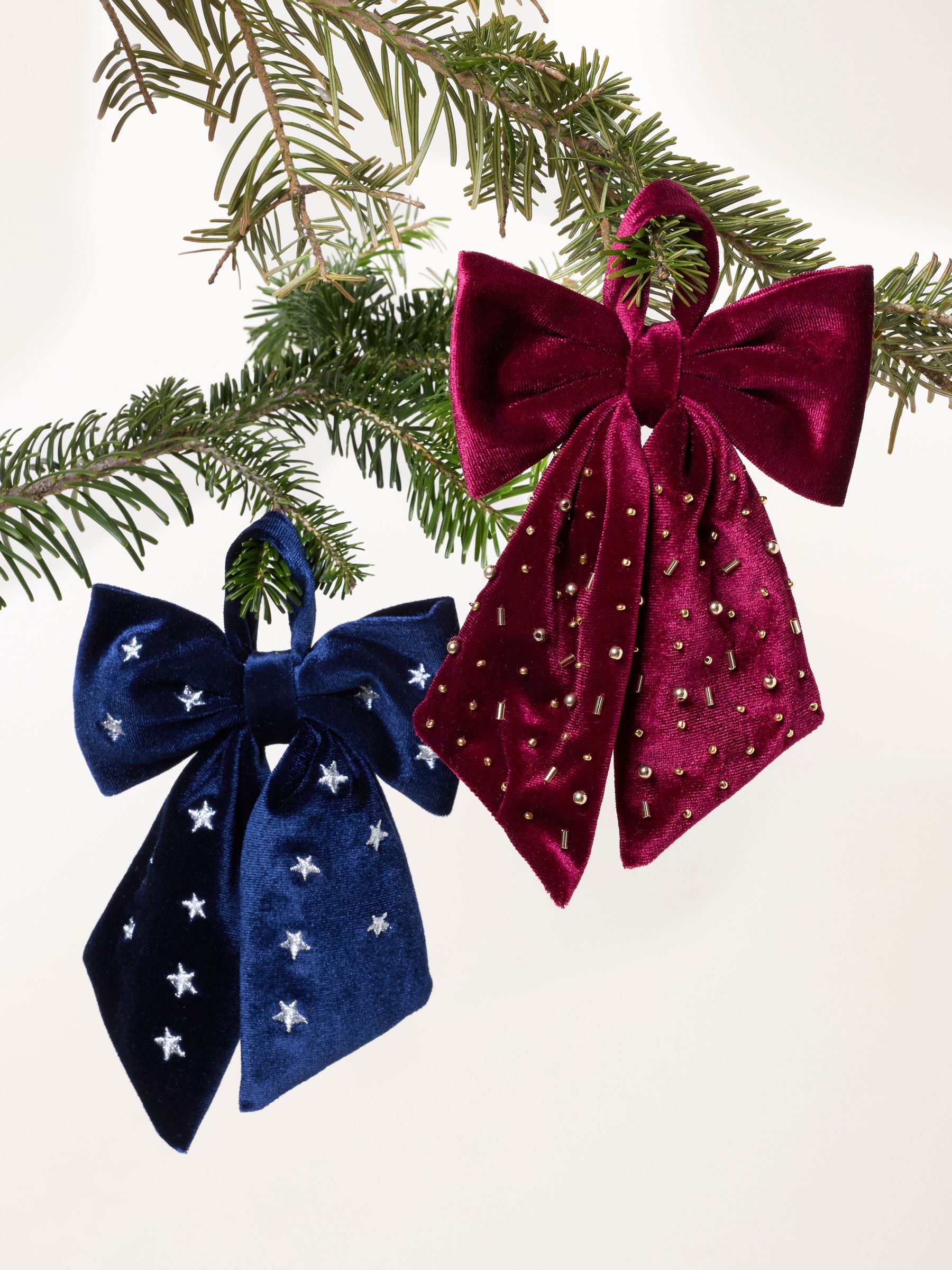 2 Pack Bow Christmas Decorations