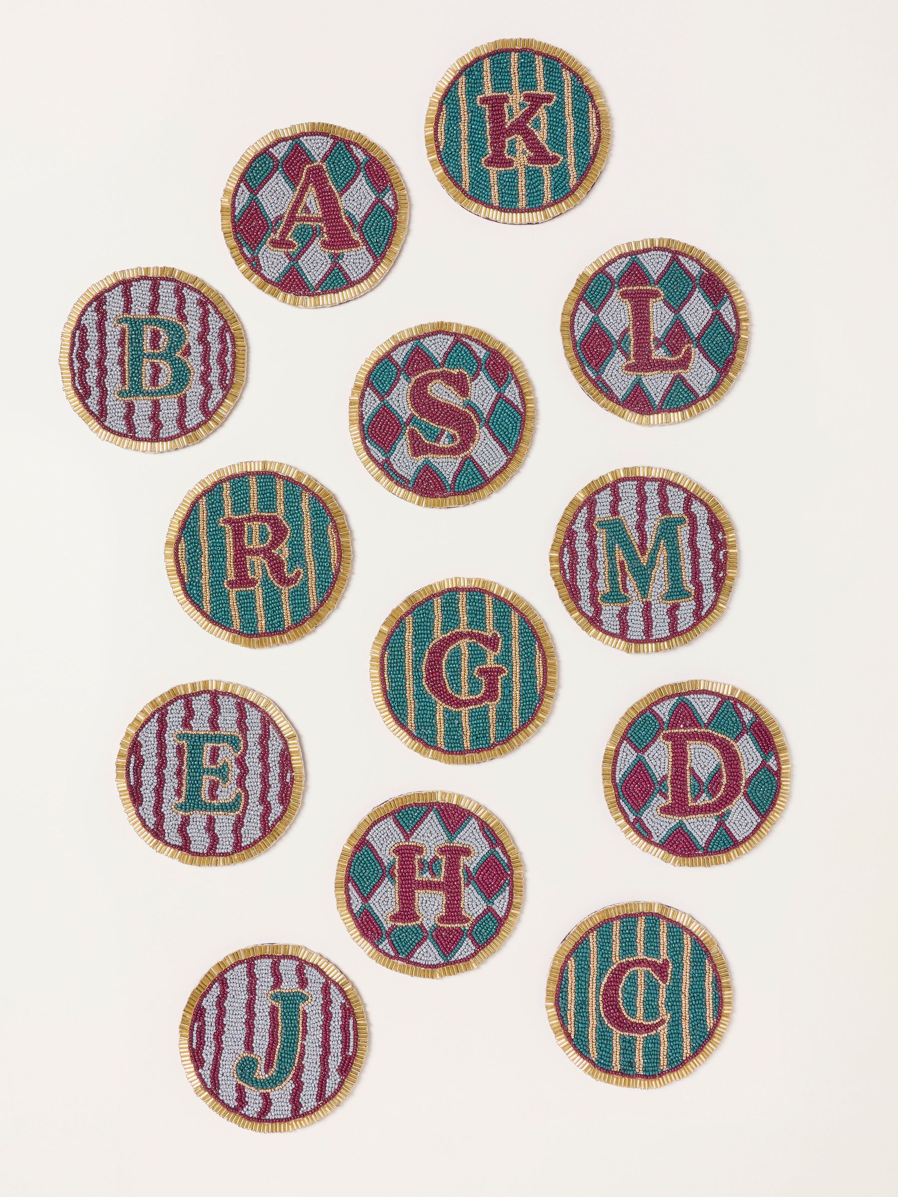 Alphabet Beaded Coaster