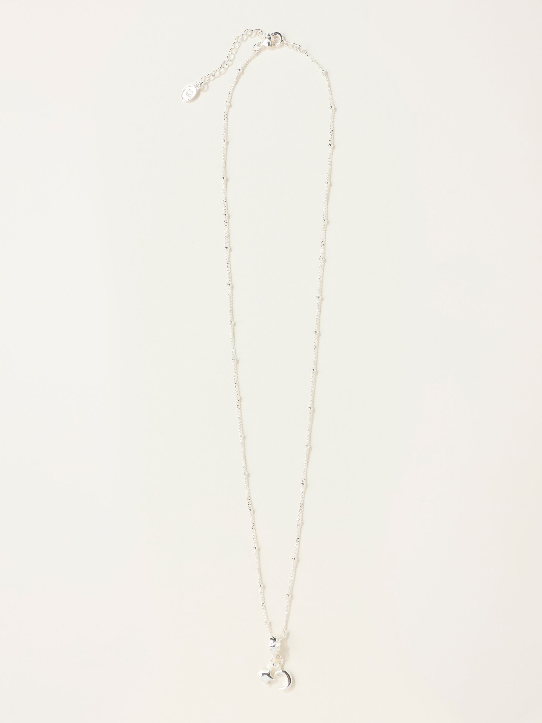 Silver Tone - Star Moon Necklace