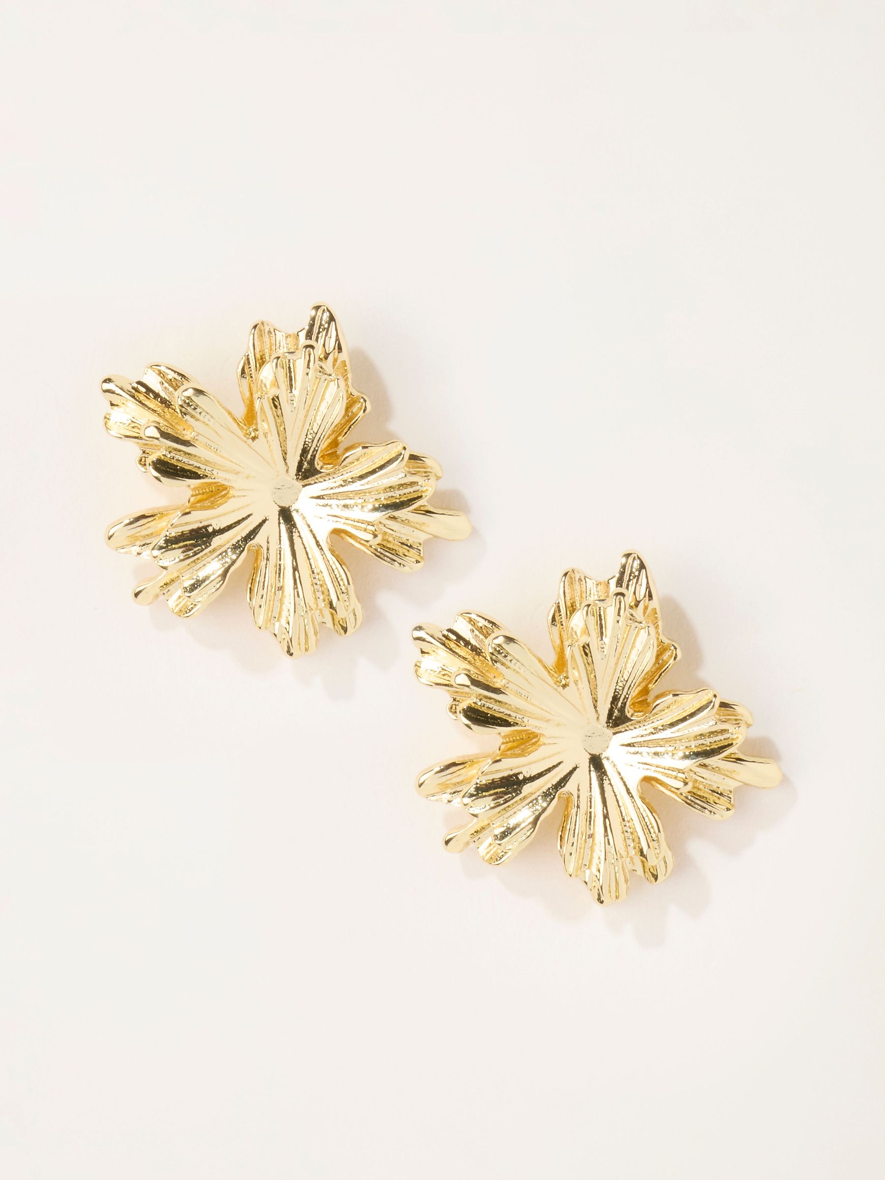 Gold Tone - Flower Party Earrings