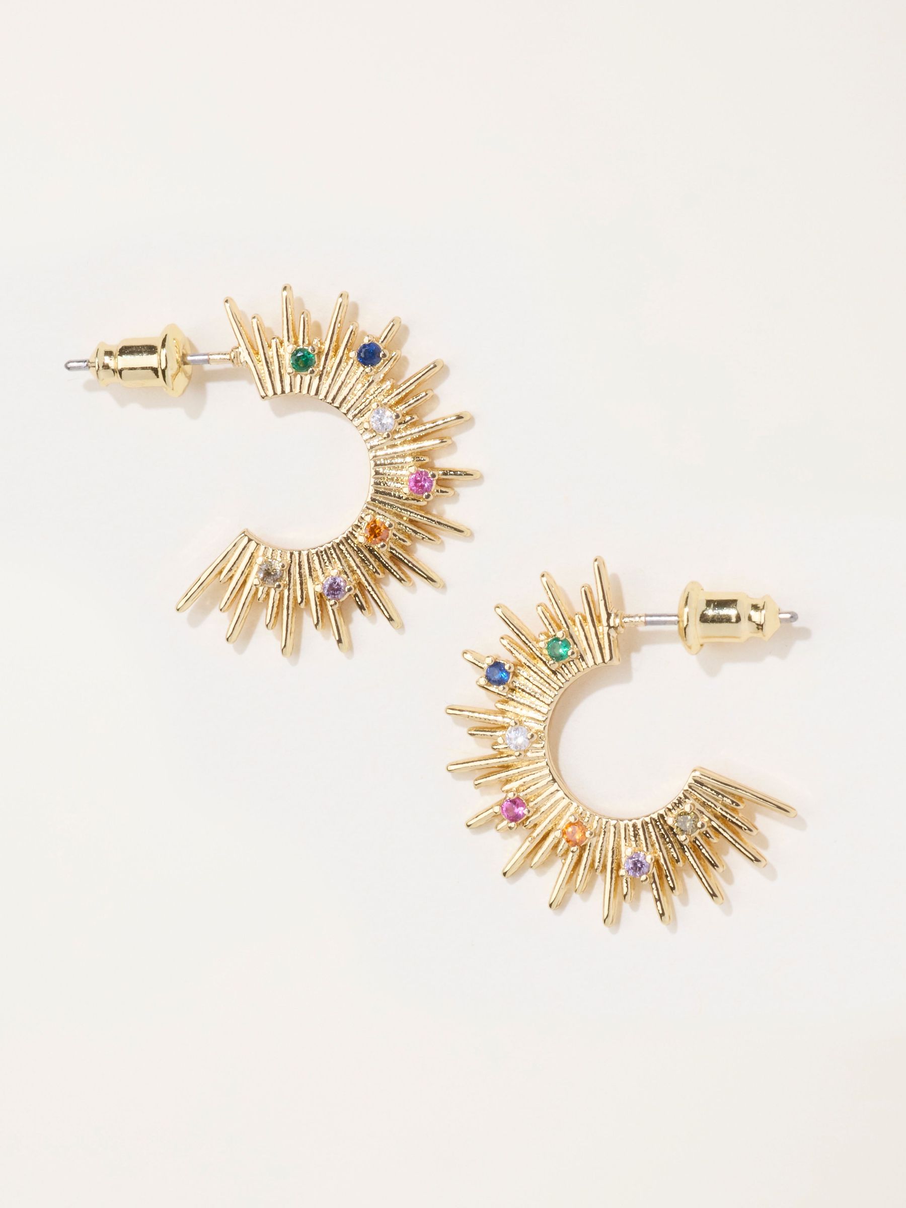 Gold Tone - Sunburst Earrings
