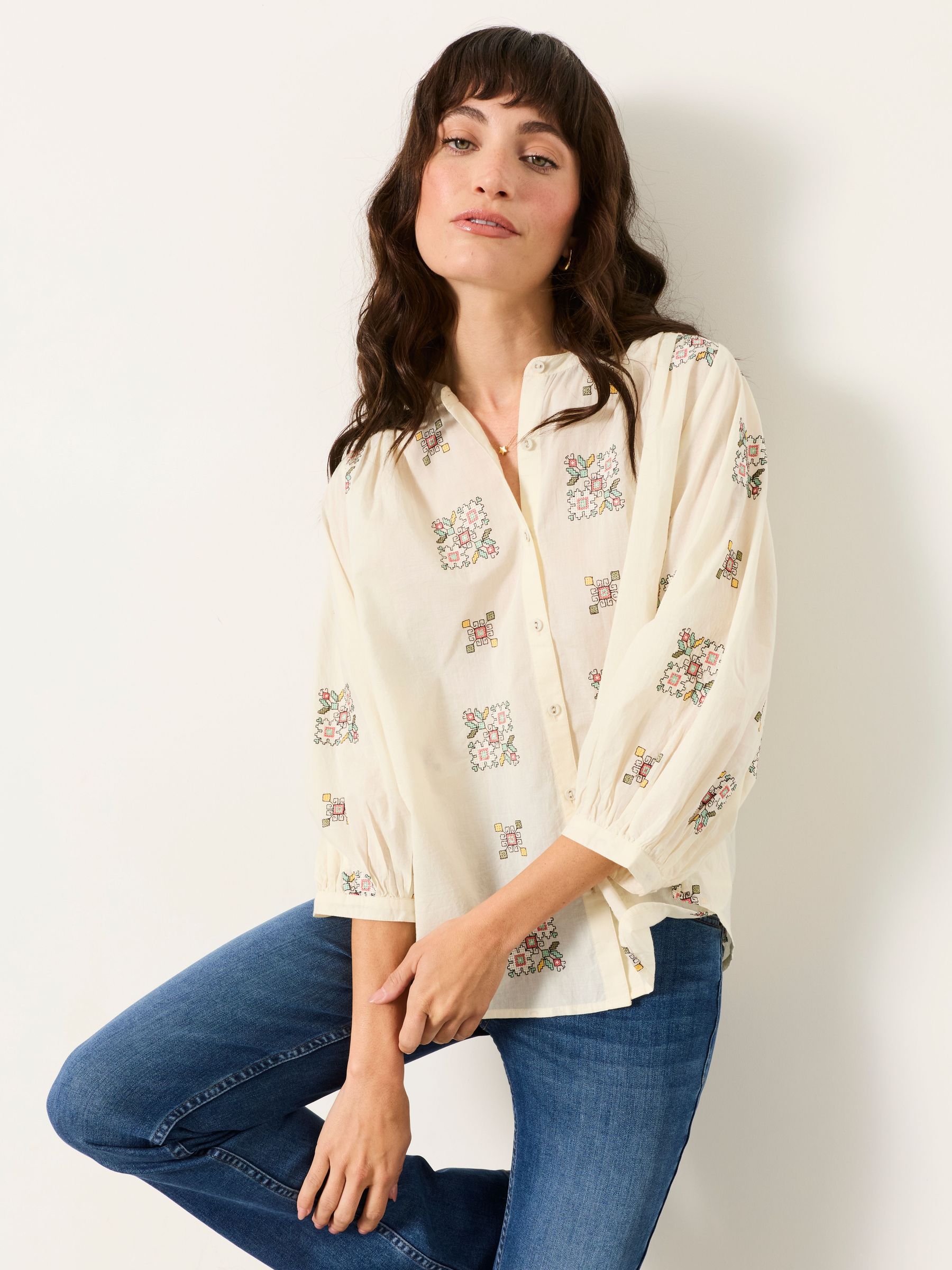 Ivory Embroidered - Blouse