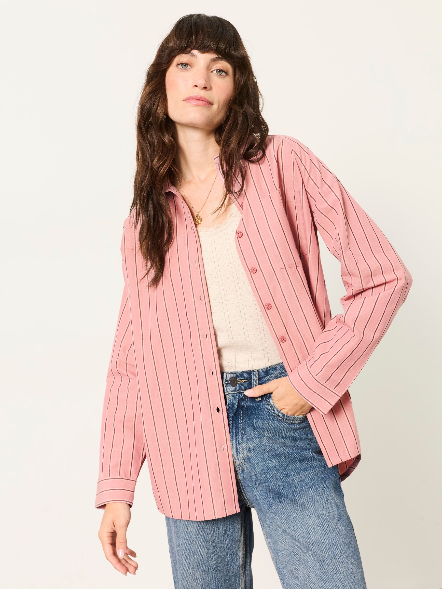 Pink - Stripe Shirt