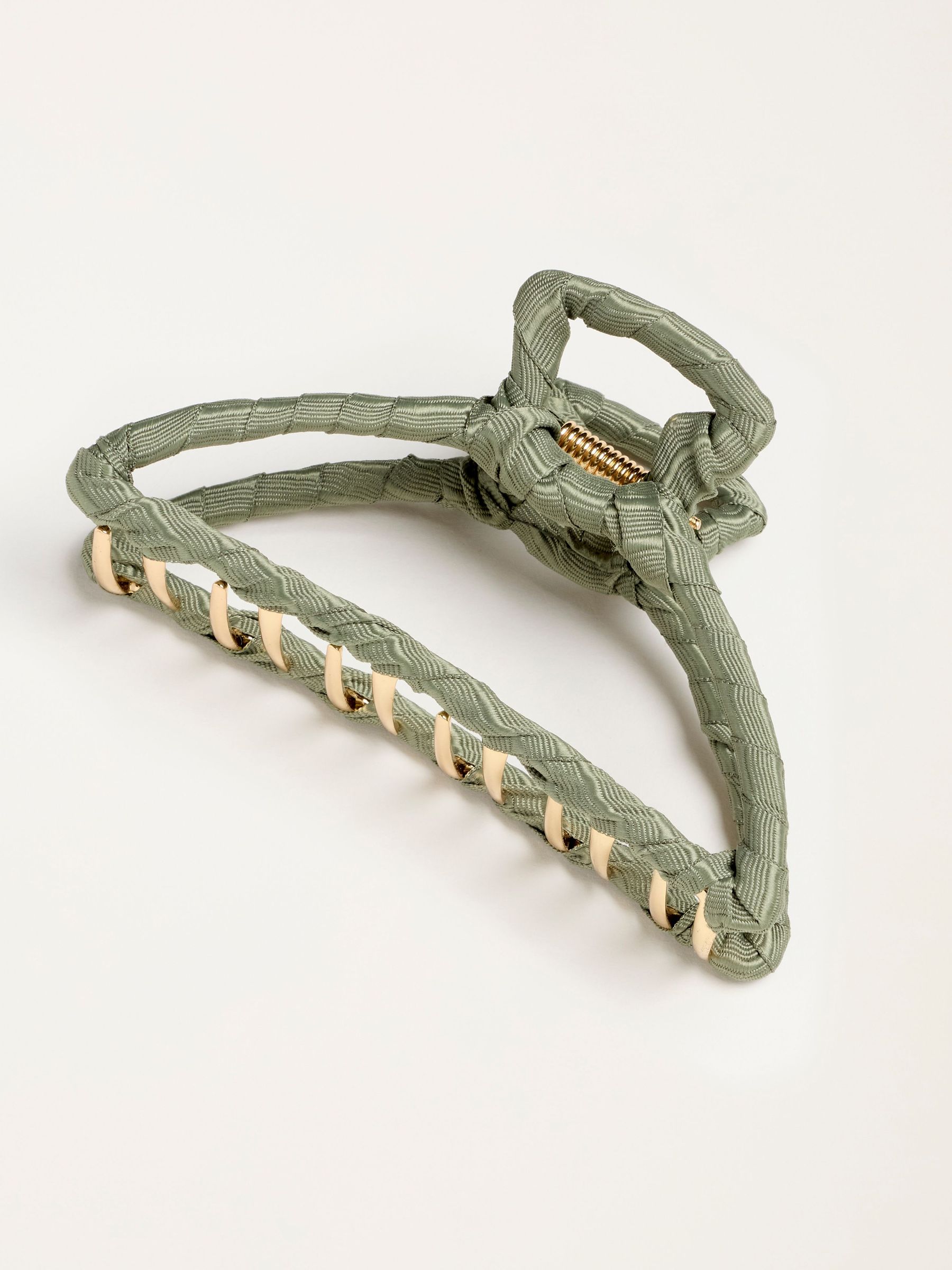 Green - Ribbon Claw Clip