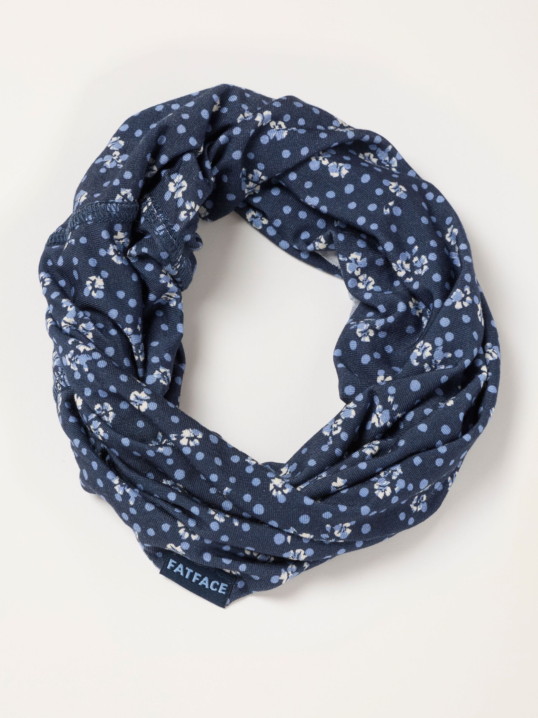 Navy - Floral Spot Print Multi Snood